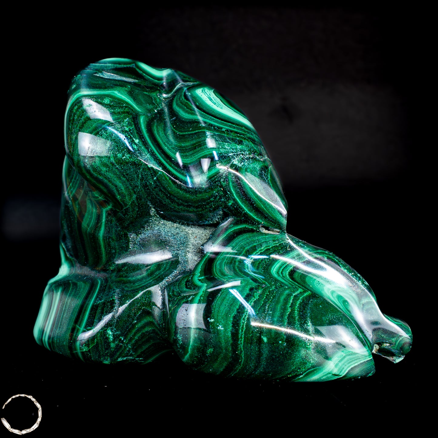 Natürliche Malachit und Chrysocolla Flamme, Kongo -291,19 g