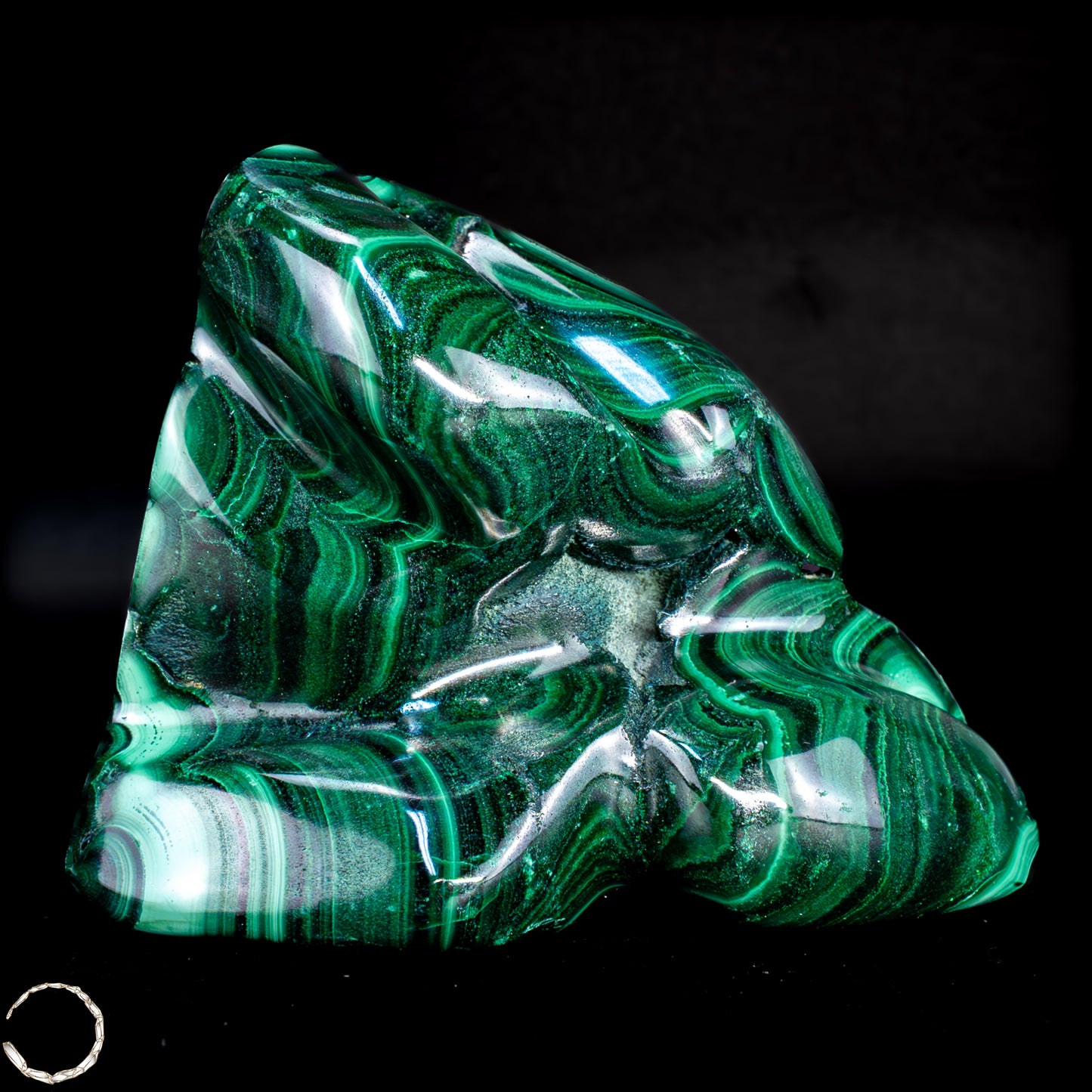 Natürliche Malachit und Chrysocolla Flamme, Kongo -291,19 g