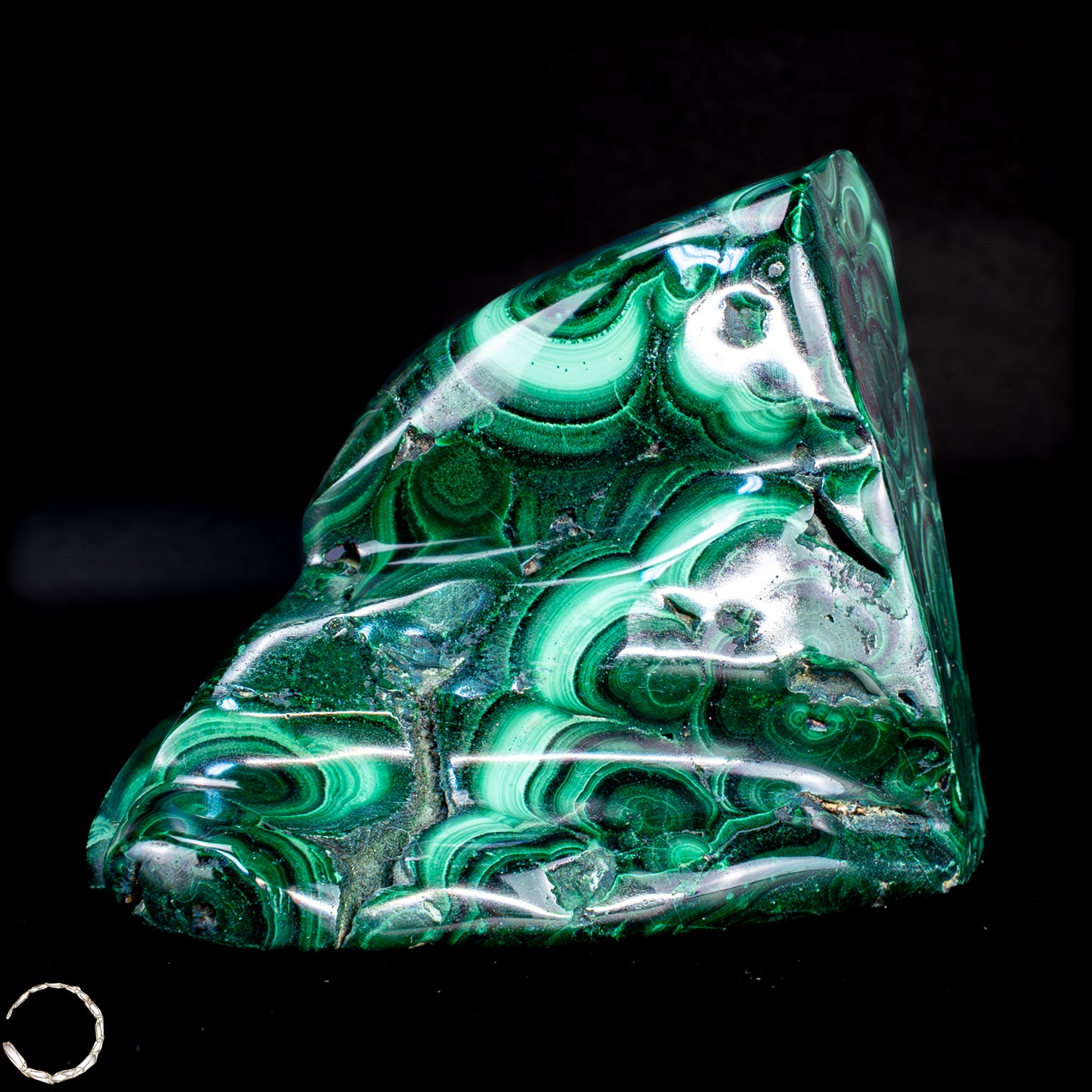 Natürliche Malachit und Chrysocolla Flamme, Kongo -291,19 g