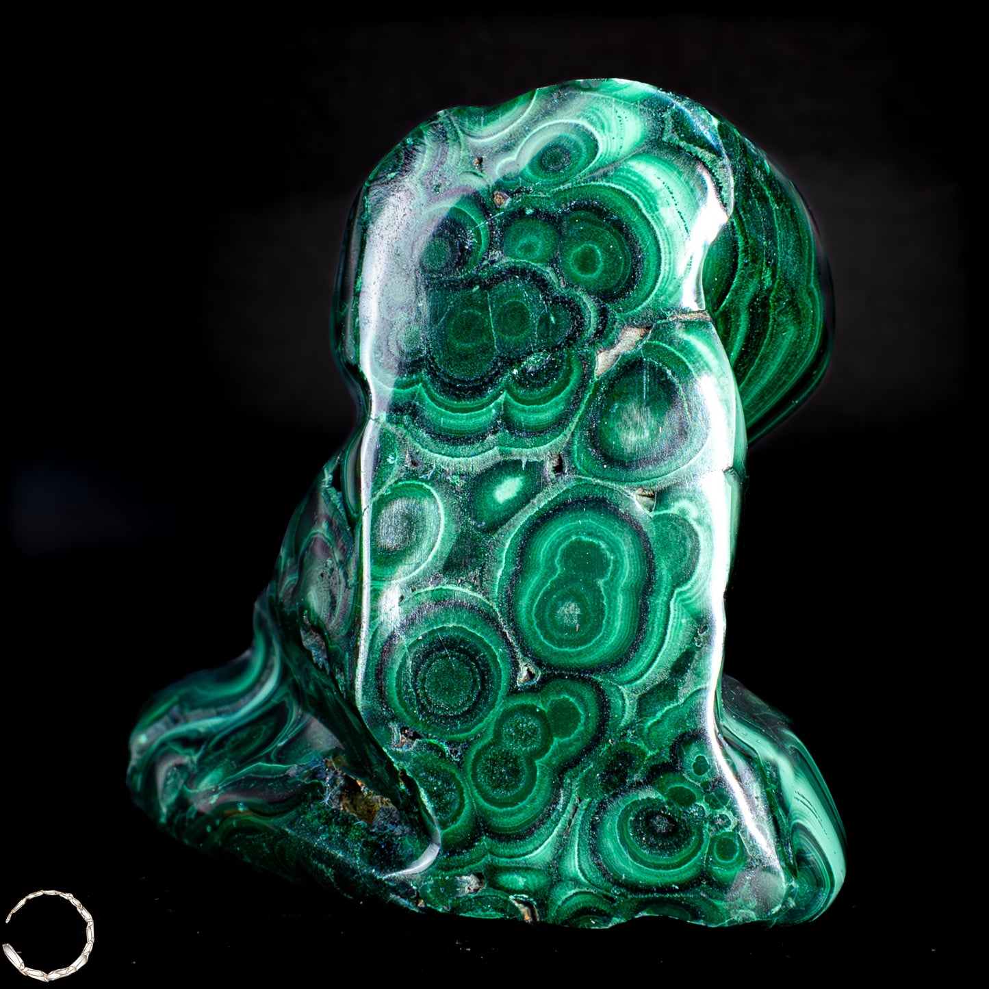 Natürliche Malachit und Chrysocolla Flamme, Kongo -291,19 g