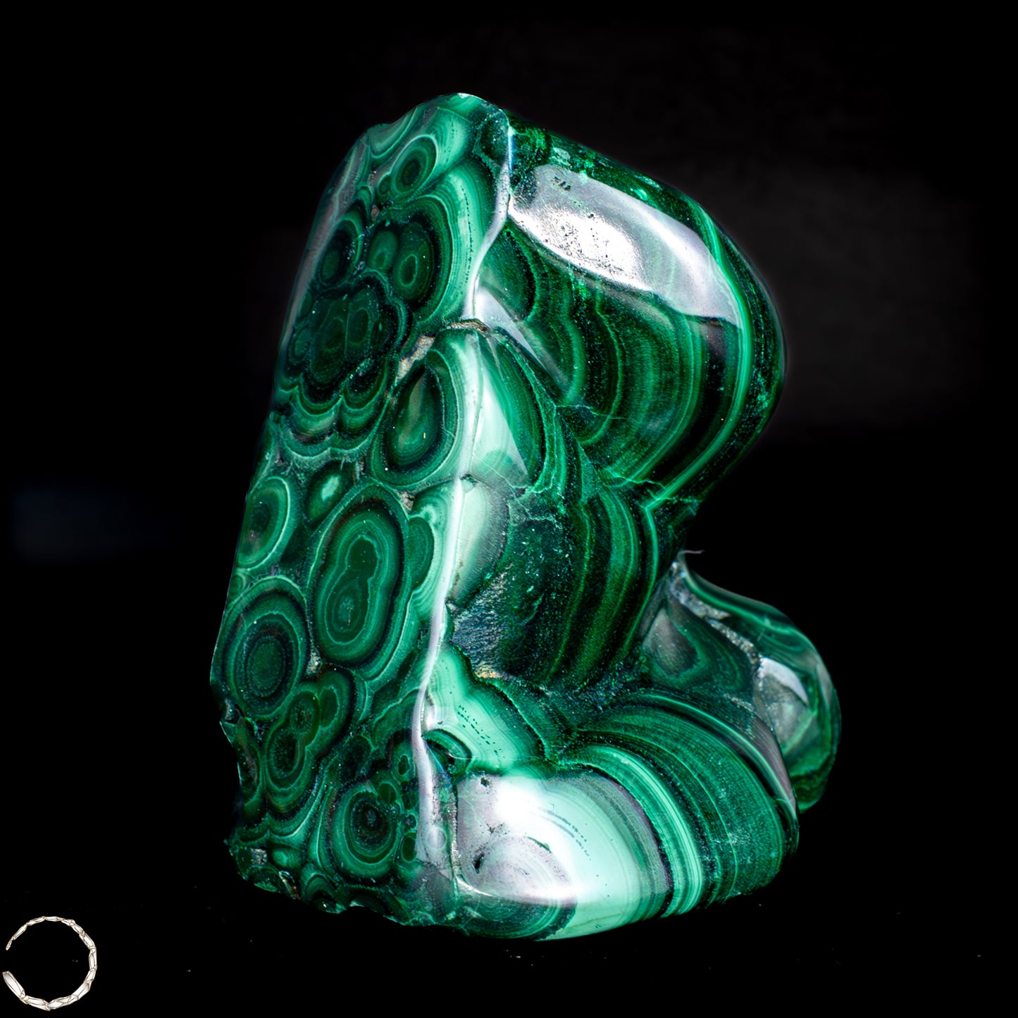 Natürliche Malachit und Chrysocolla Flamme, Kongo -291,19 g