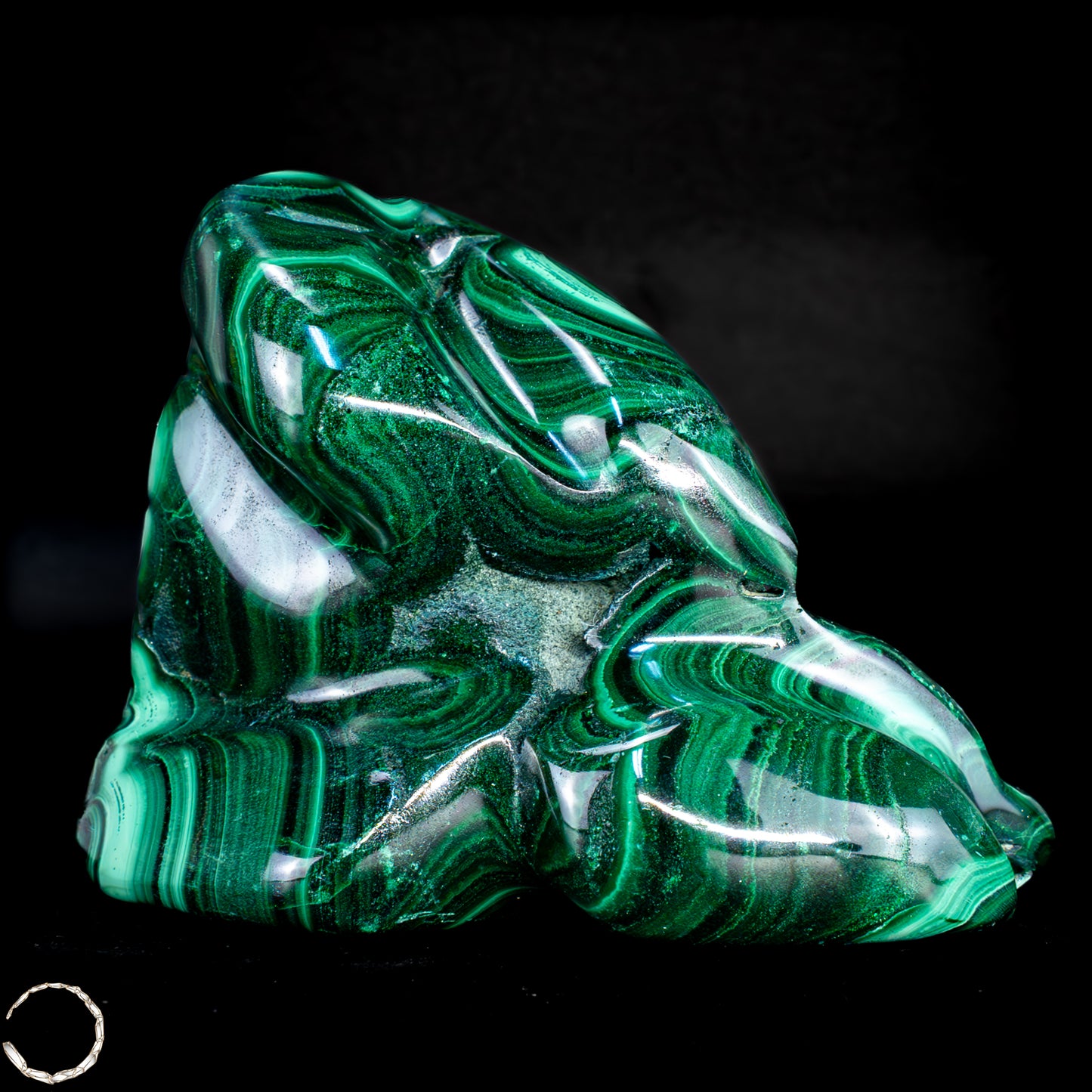 Natürliche Malachit und Chrysocolla Flamme, Kongo -291,19 g