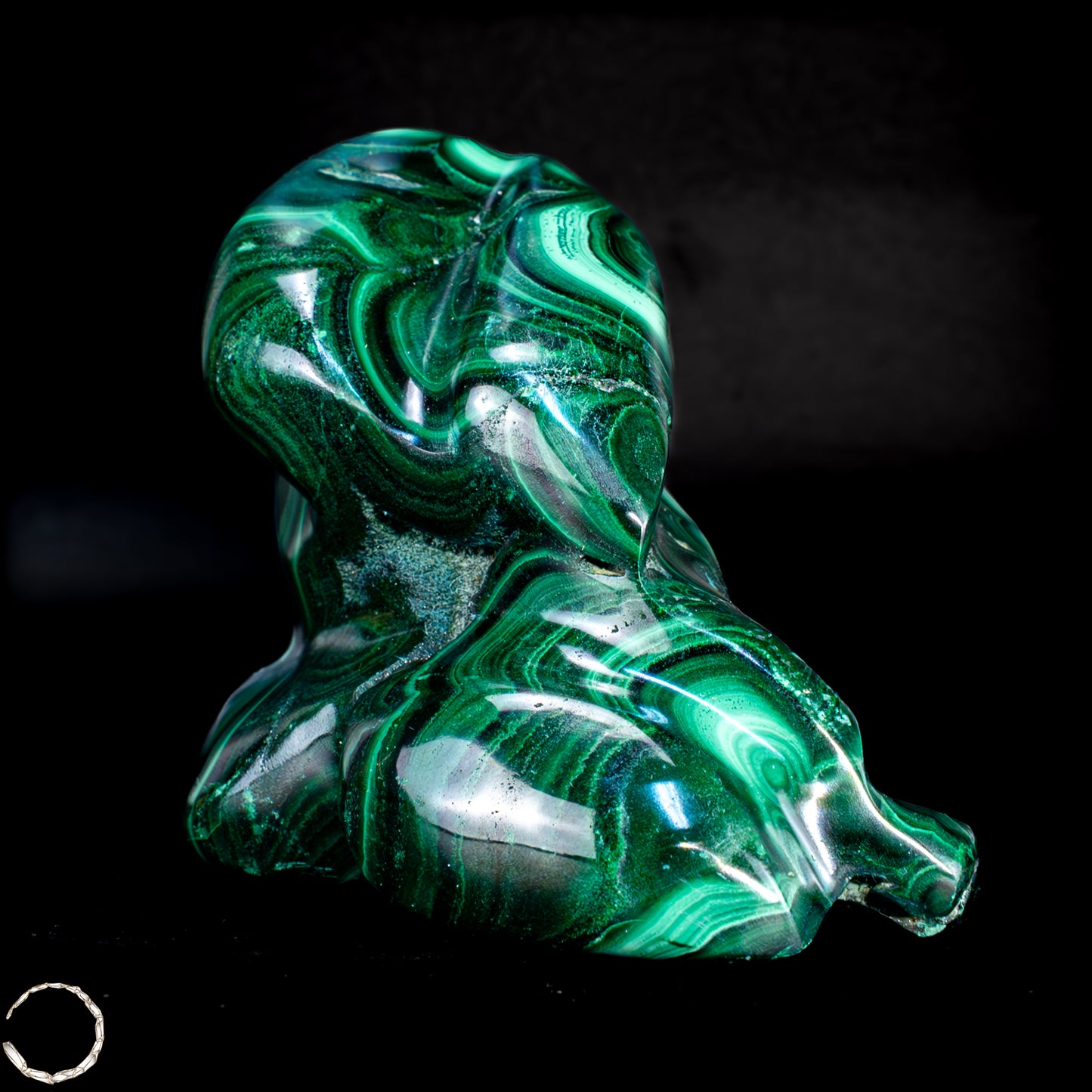 Natürliche Malachit und Chrysocolla Flamme, Kongo -291,19 g
