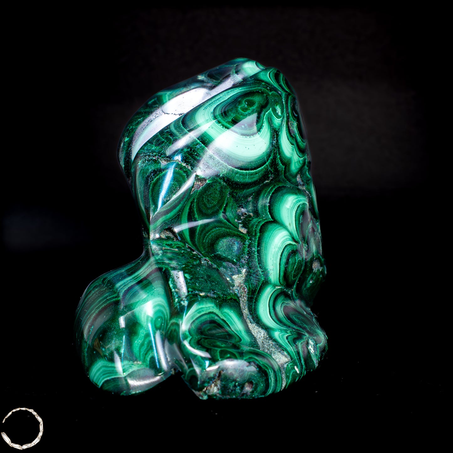 Natürliche Malachit und Chrysocolla Flamme, Kongo -291,19 g