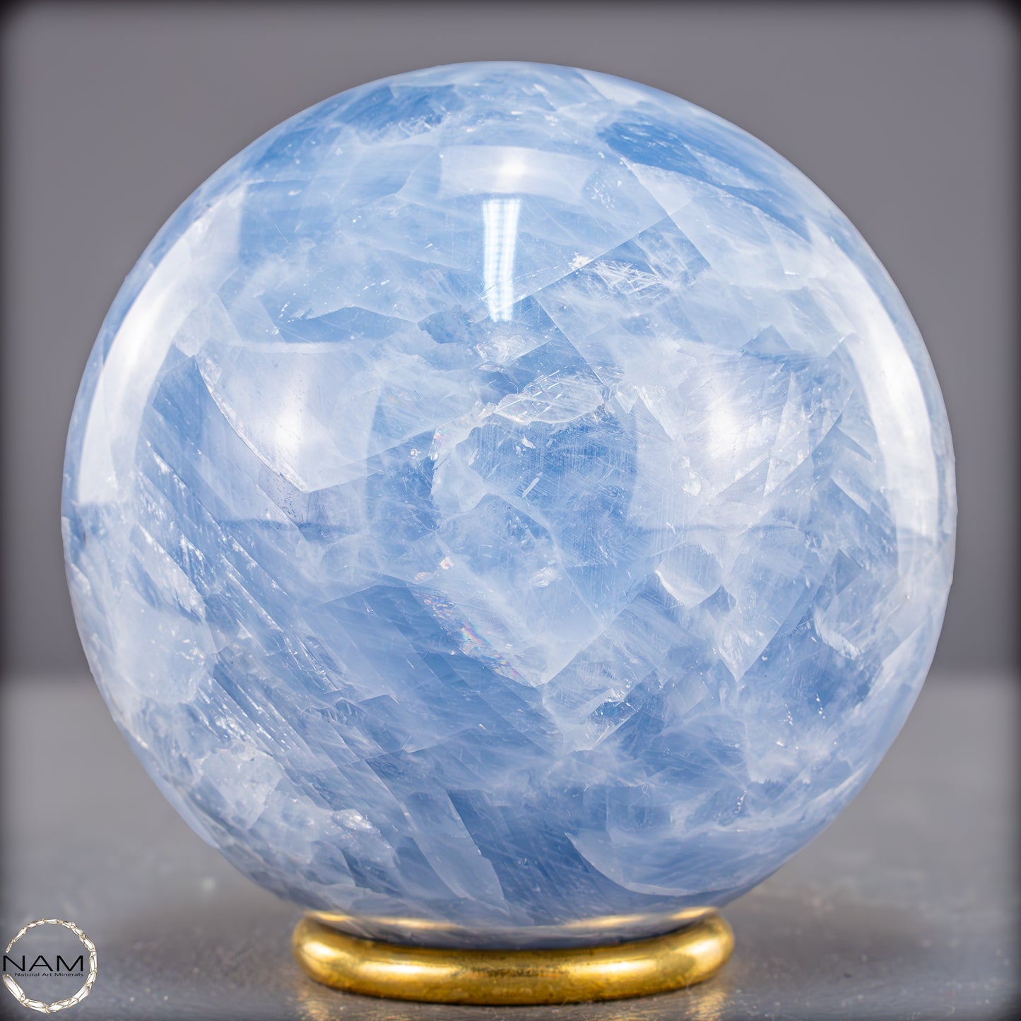 Natürliche Blaue Calcit Kugel - 866,92g - 85mm