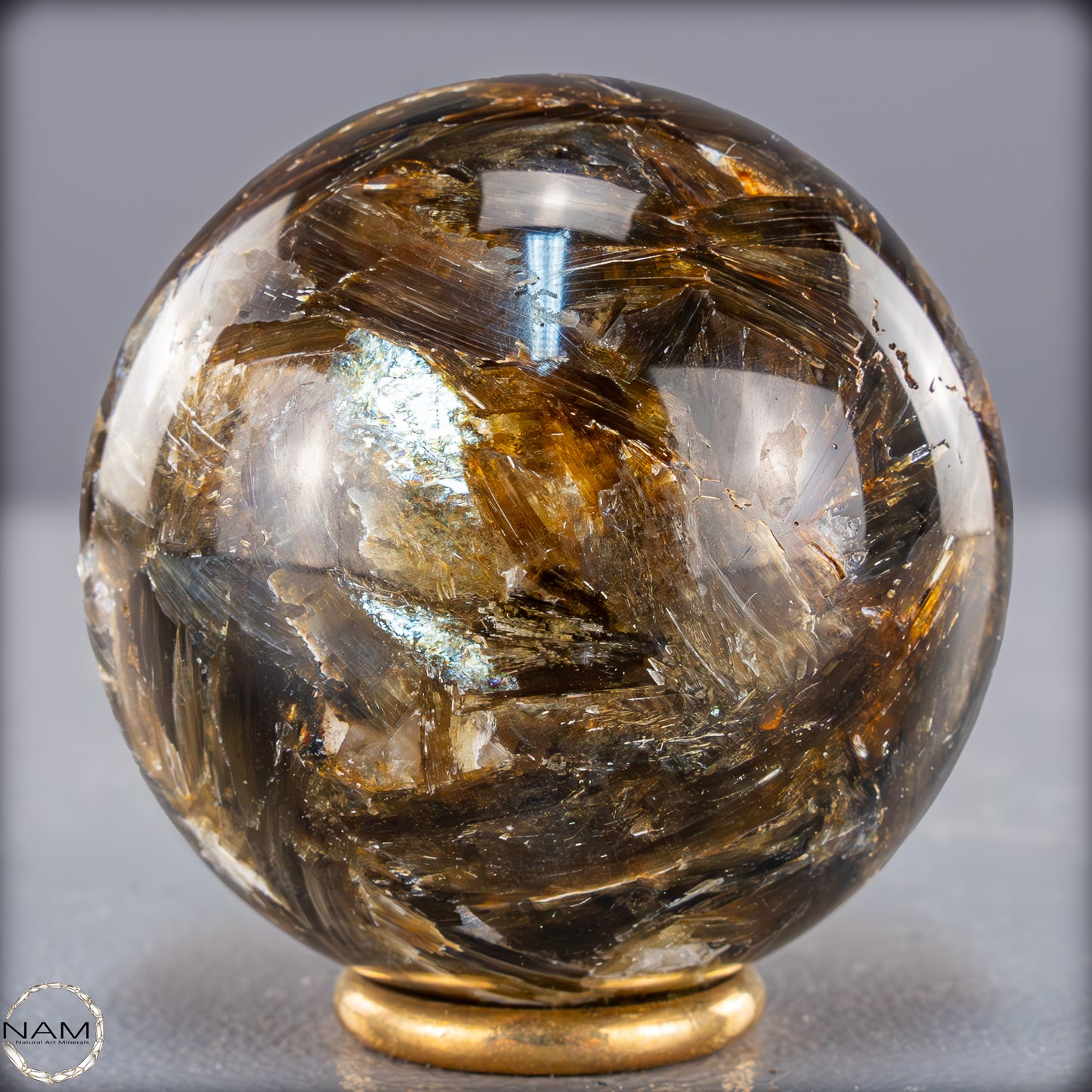 Natürliche Mica (Glimmer) Kristallkugel aus Brasilien - 304,79g - 59,6mm