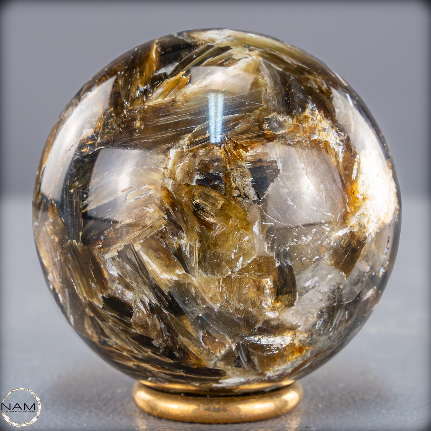 Natürliche Mica (Glimmer) Kristallkugel aus Brasilien - 304,79g - 59,6mm