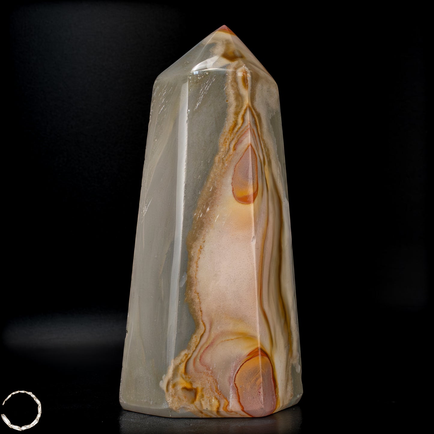 Natürlicher Polychromer Jaspis Obelisk -683,38 g