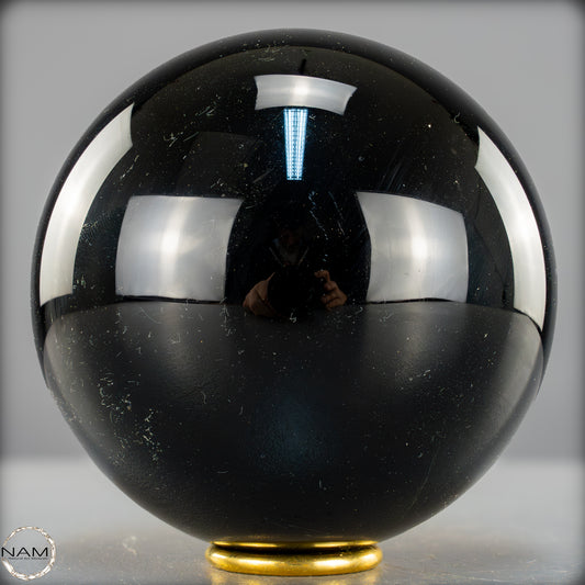 Natürliche Schwarze Obsidian Kristall-Kugel - 2429,08g - 132mm