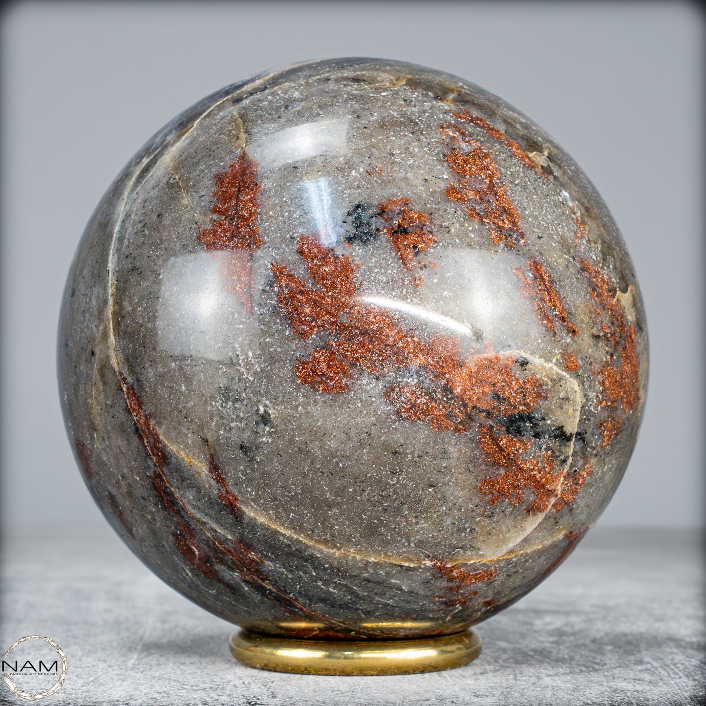 Natürliche Rote Aventurin Kugel aus Madagaskar- 1133,11 g