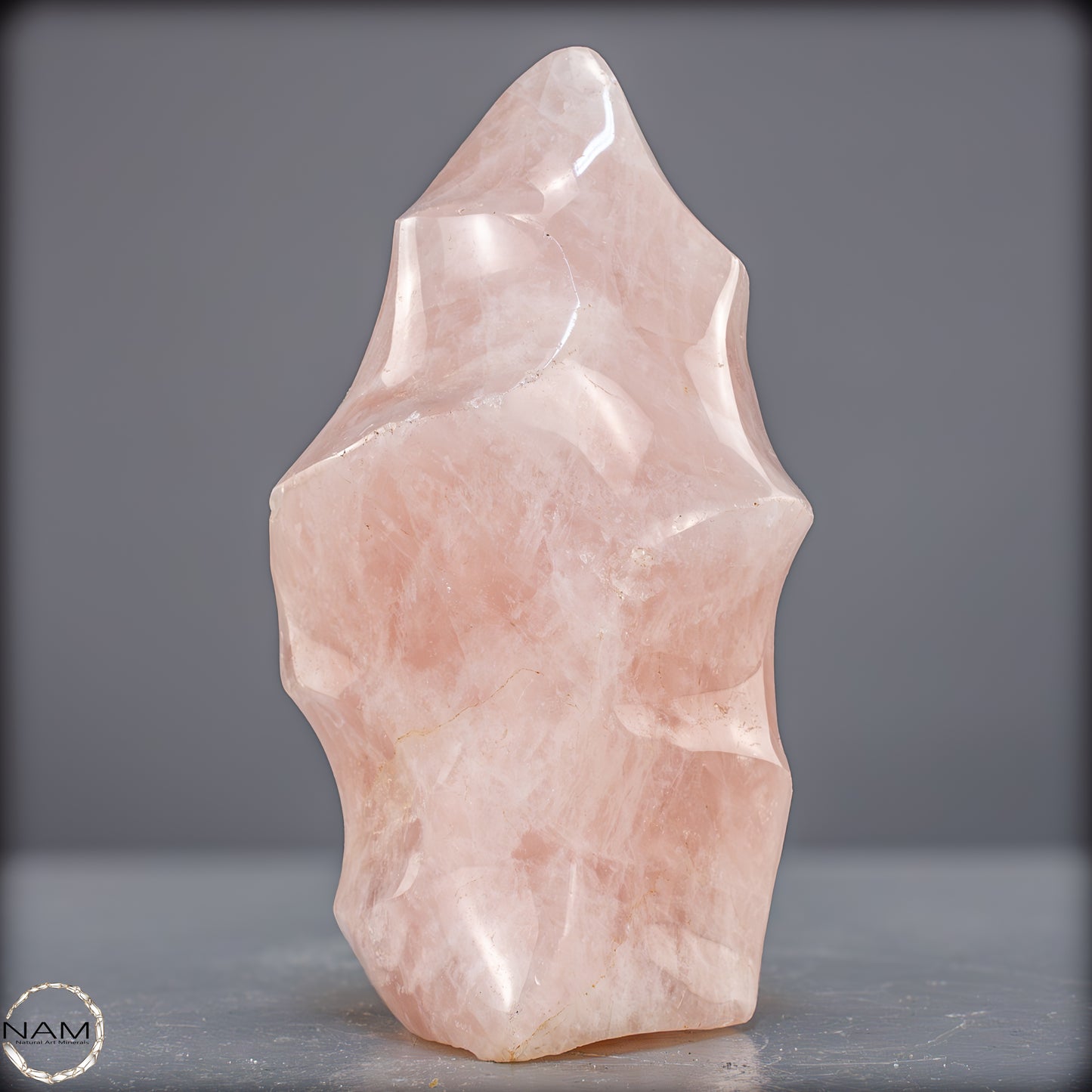 Natürliche Rosenquarz-Kristall Flamme aus Brasilien - 976,25g