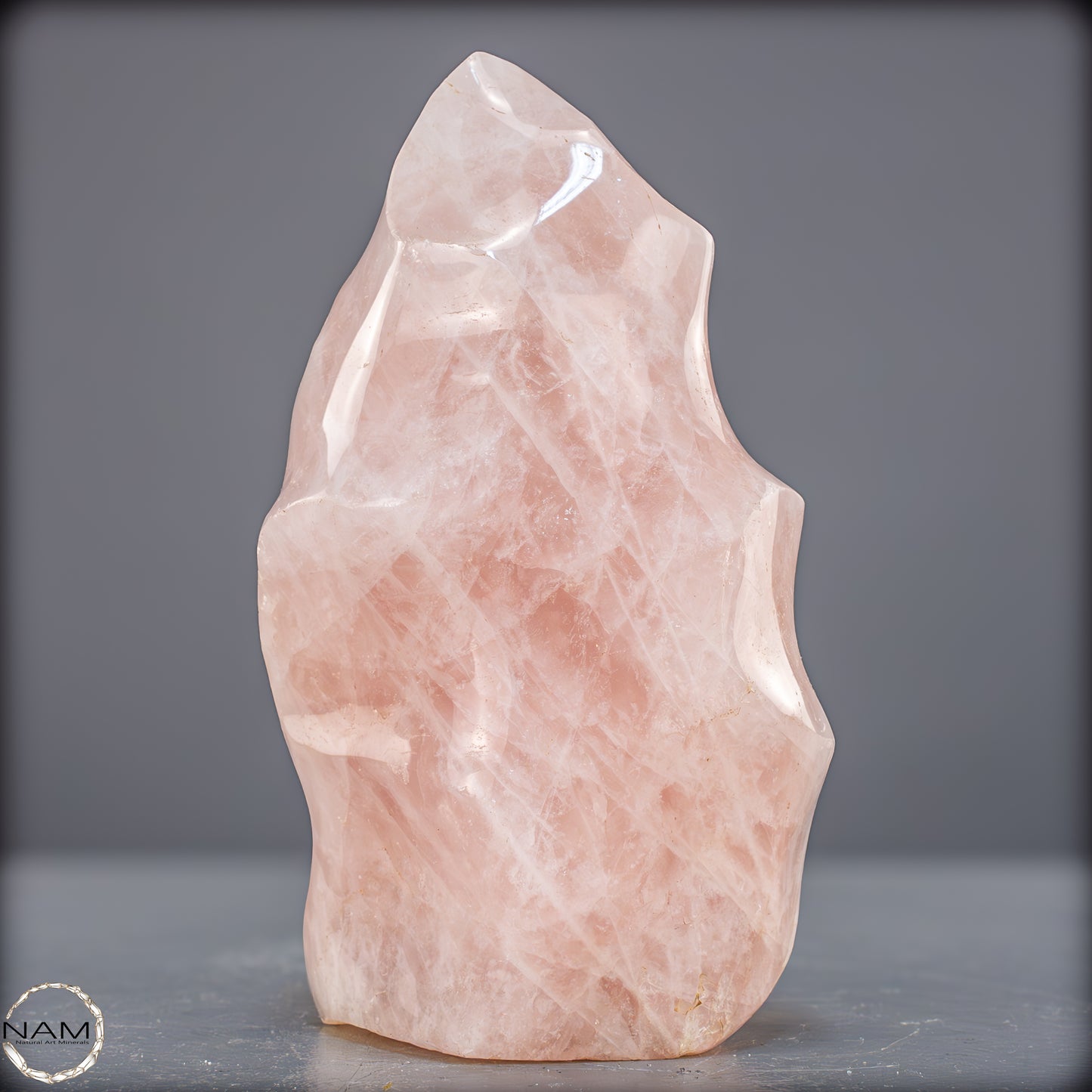 Natürliche Rosenquarz-Kristall Flamme aus Brasilien - 976,25g