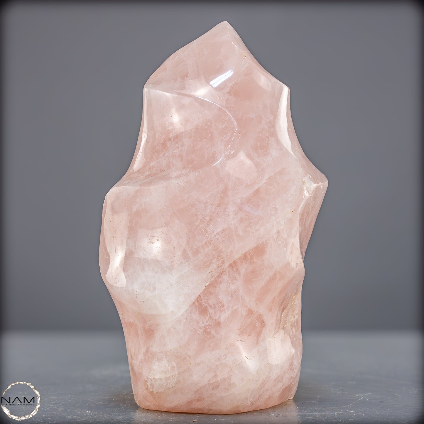 Natürliche Rosenquarz-Kristall Flamme aus Brasilien - 976,25g