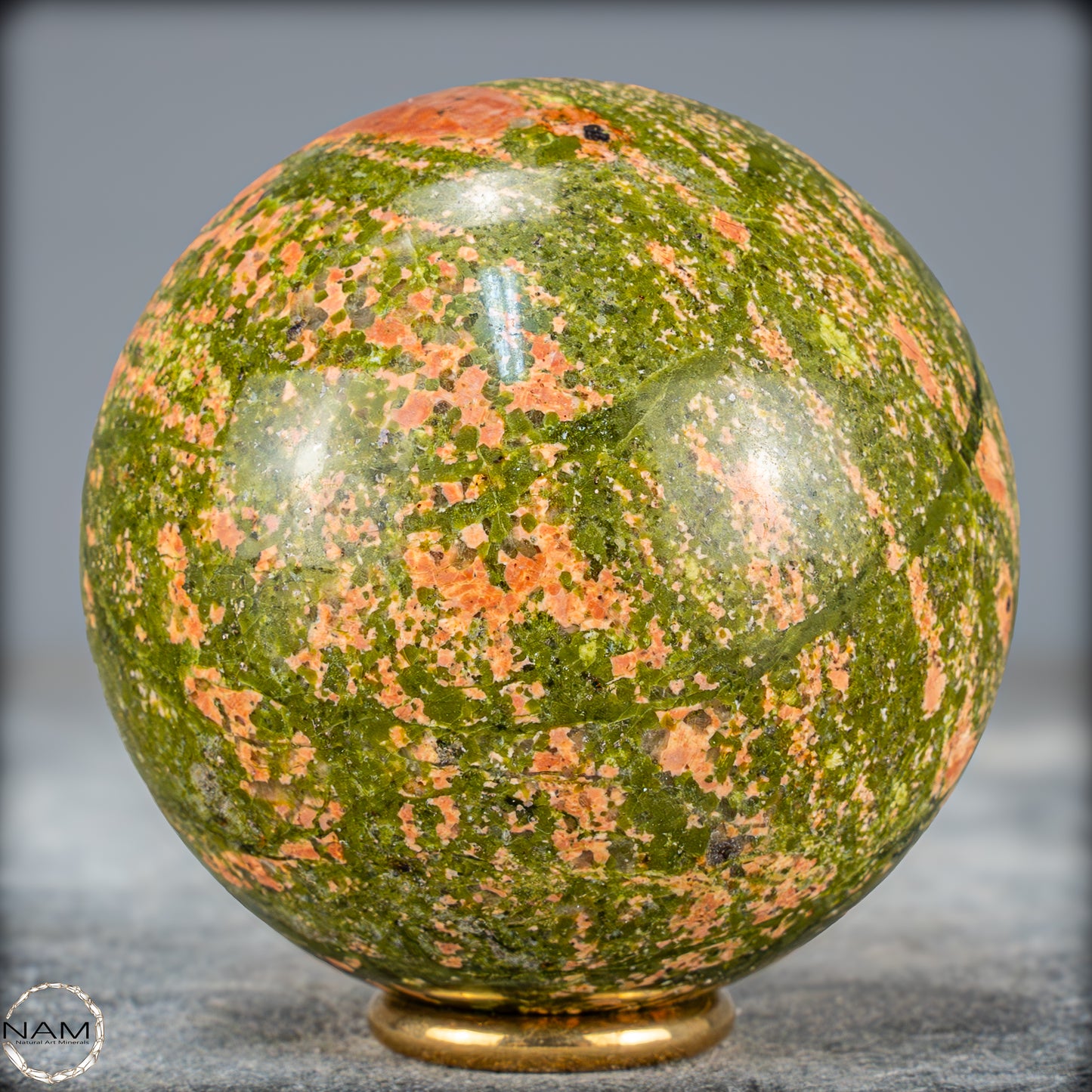 Natürliche Unakit-Kristall Kugel aus Indien - 548,17g - 70,7mm