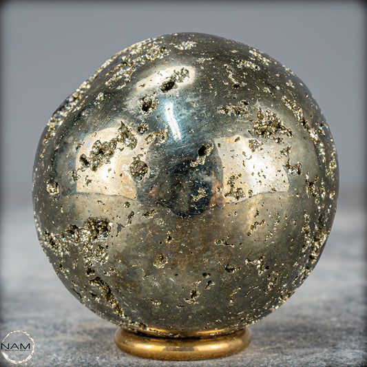 Natürliche Dekorative Pyrit Kugel / Druse - 517,89g - 62mm