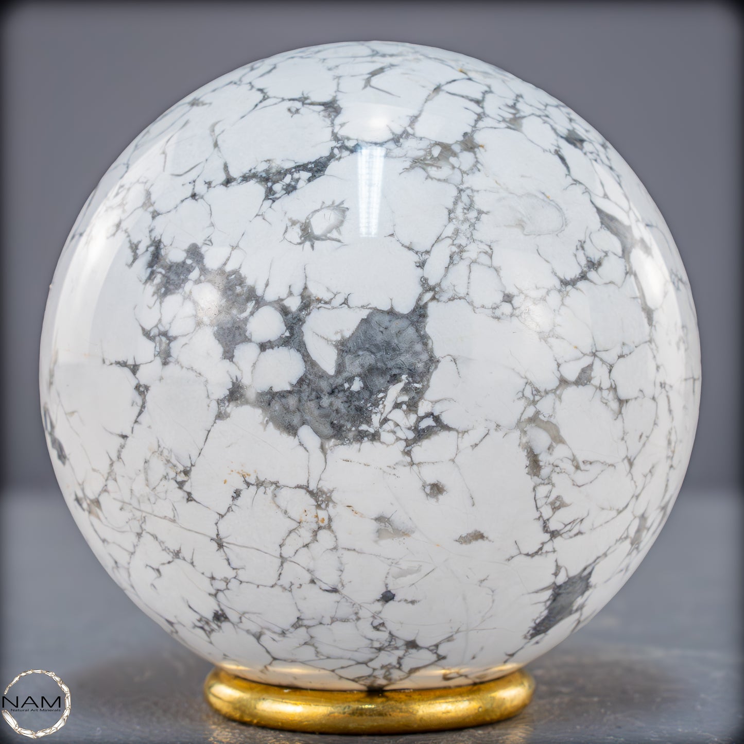 Natürliche Howlith-Kugel - 871,27g - 84mm