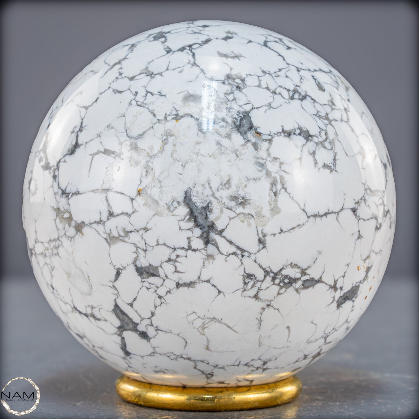 Natürliche Howlith-Kugel - 871,27g - 84mm