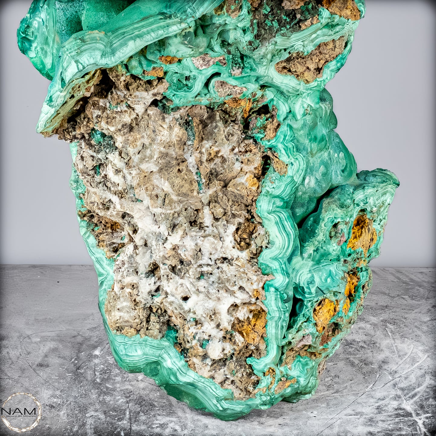 Natürlicher Botryoidaler Chrysokolla, Malachit und Quartz, sehr selten - 30123,65g