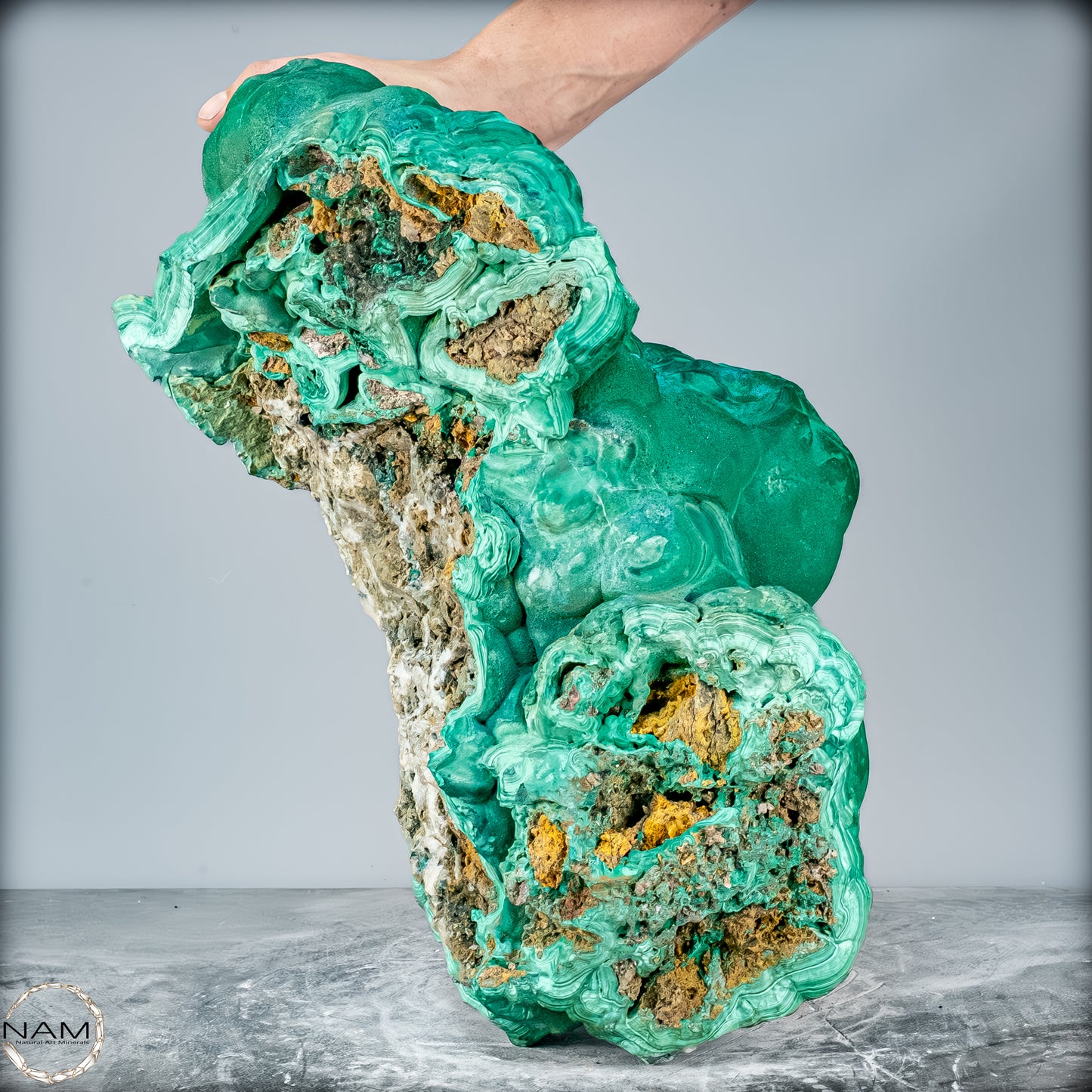 Natürlicher Botryoidaler Chrysokolla, Malachit und Quartz, sehr selten - 30123,65g