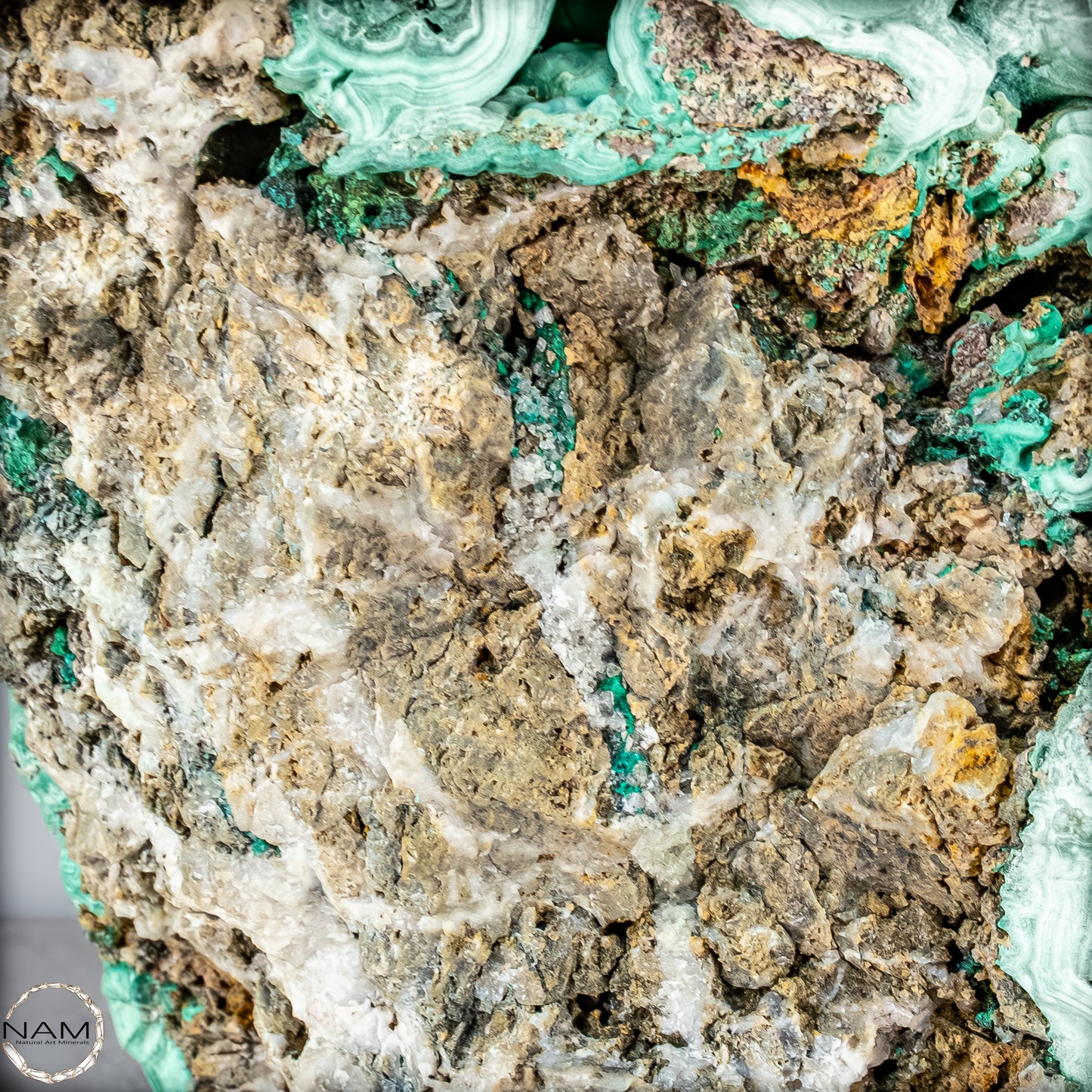 Natürlicher Botryoidaler Chrysokolla, Malachit und Quartz, sehr selten - 30123,65g