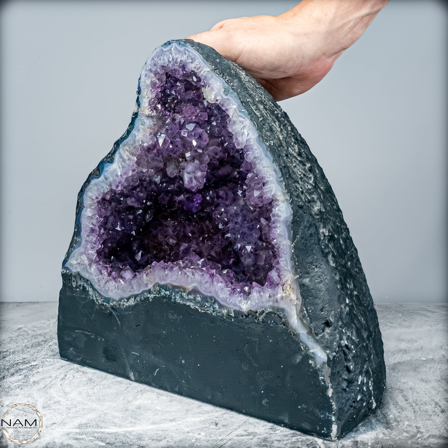 Natürliche Intensive Amethyst-Achat-Kristall Kathedrale/Druse - 17801,77g