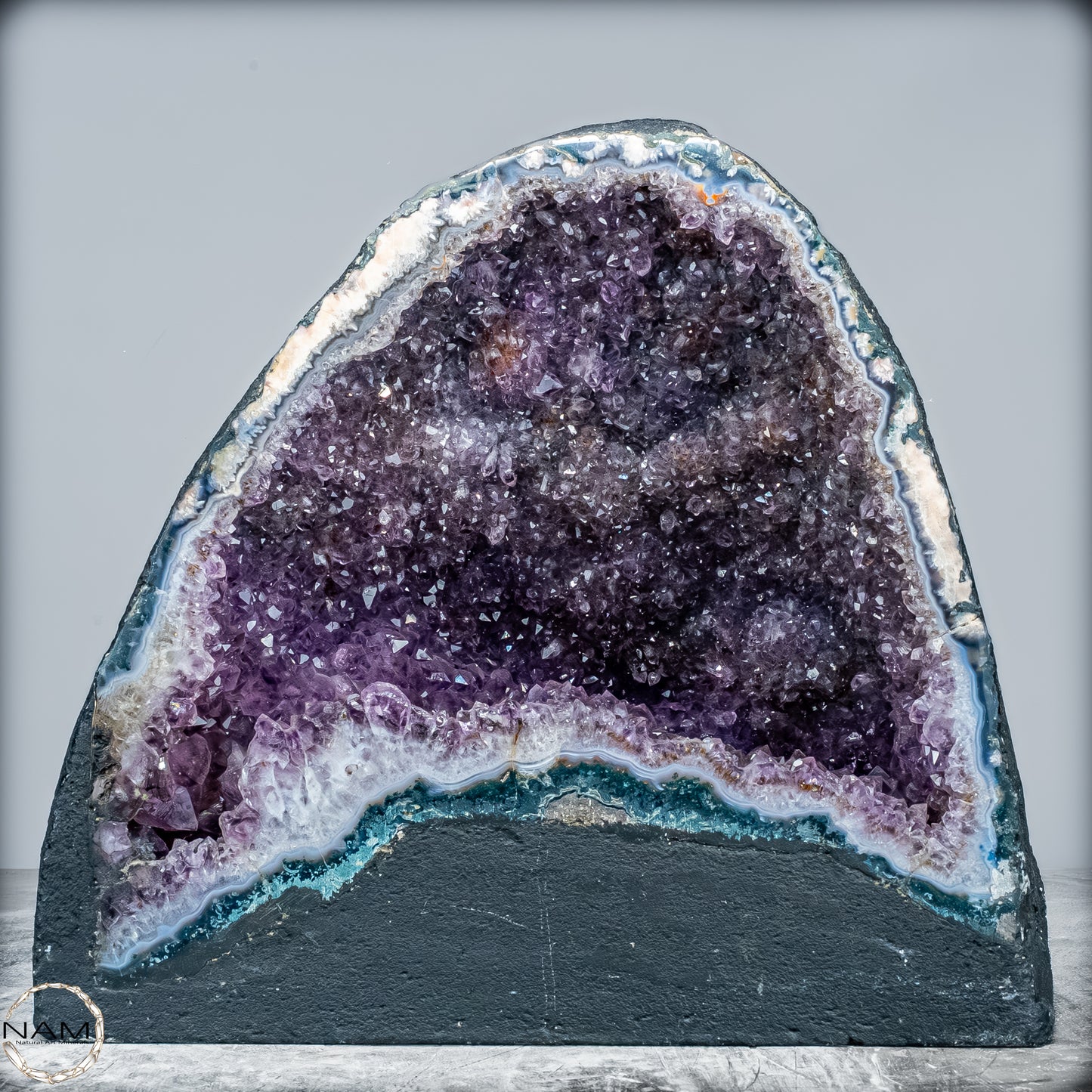 Natürliche Intensive Amethyst-Achat-Kristall Kathedrale/Druse - 19109,31g