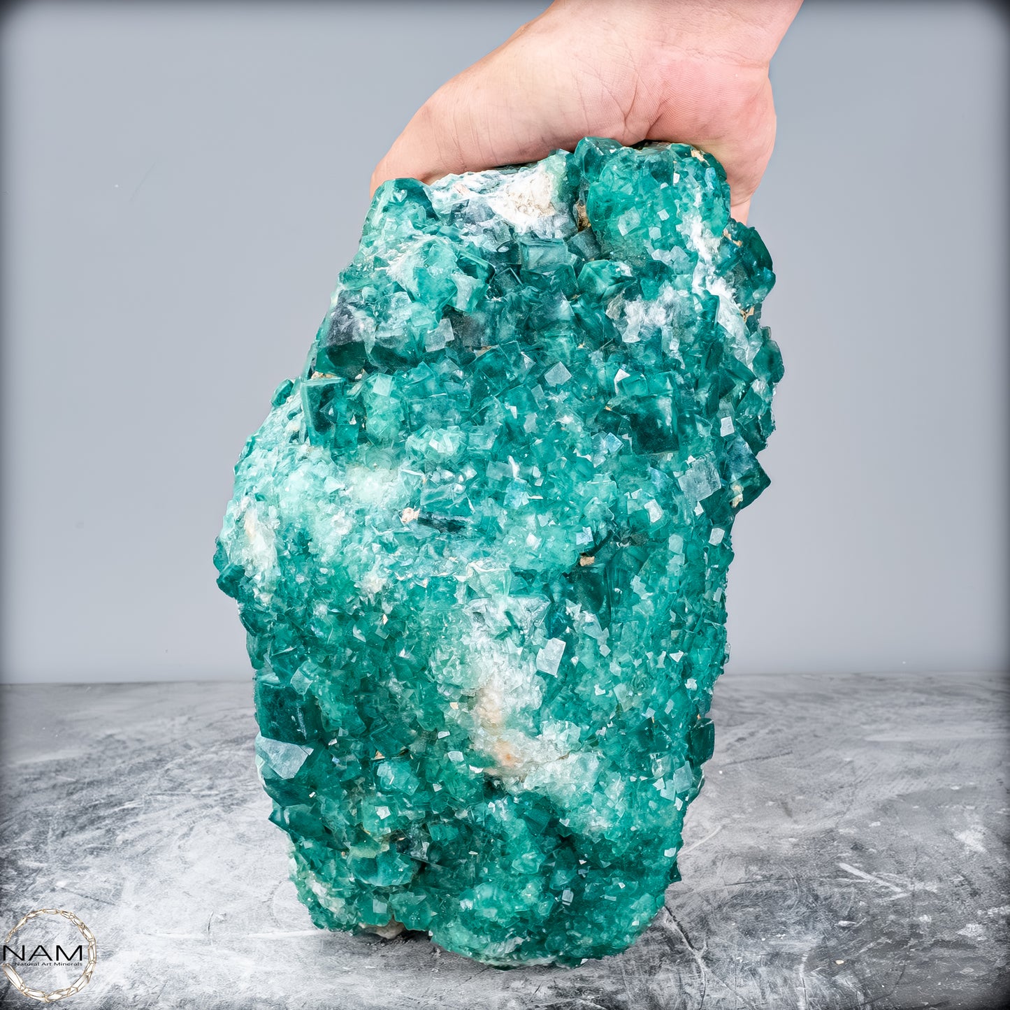 Natürliche Grüner Fluorit Kristalle auf Matrix -10644,55g