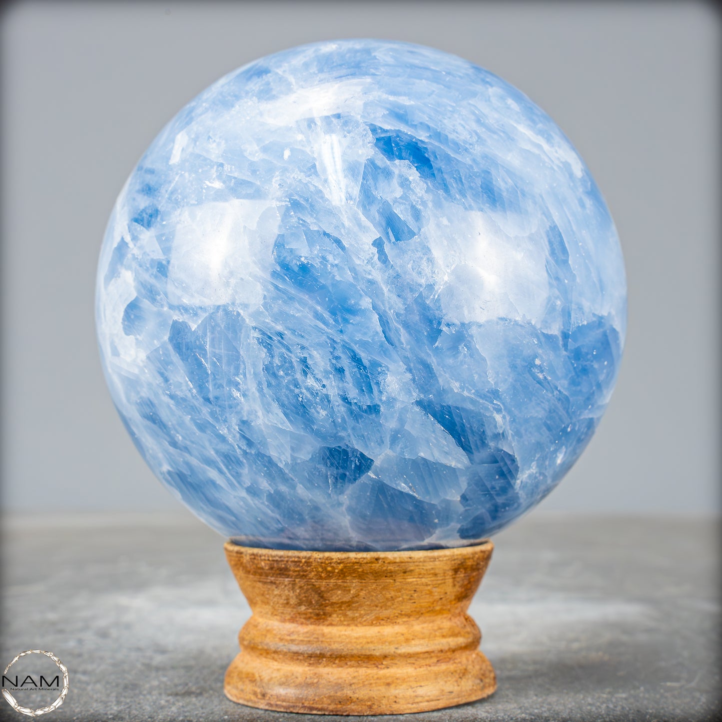 Natürliche Blaue Calcit-Kristall Kugel - 883,34g - 85mm