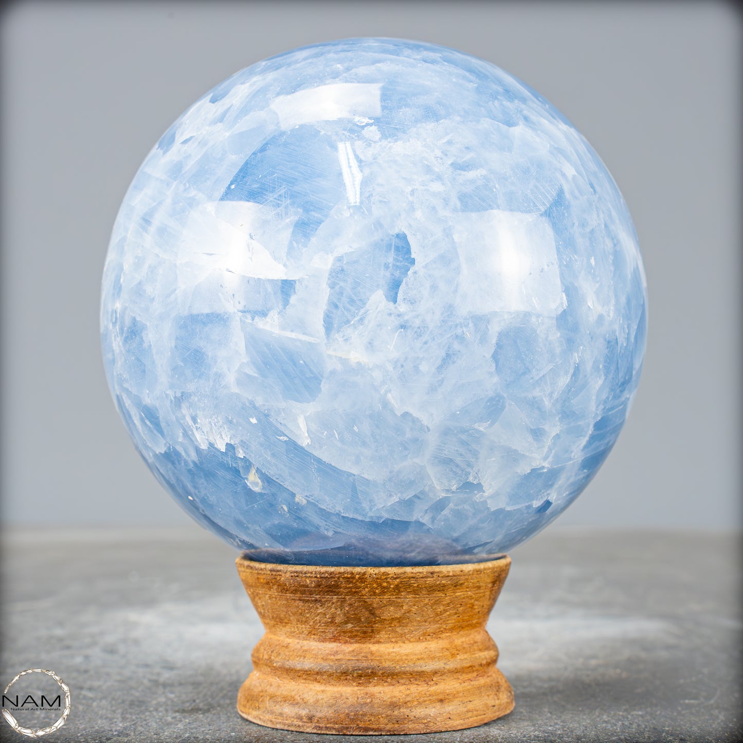 Natürliche Blaue Calcit-Kristall Kugel - 883,34g - 85mm