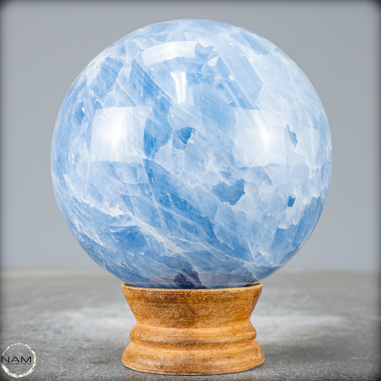 Natürliche Blaue Calcit-Kristall Kugel - 883,34g - 85mm