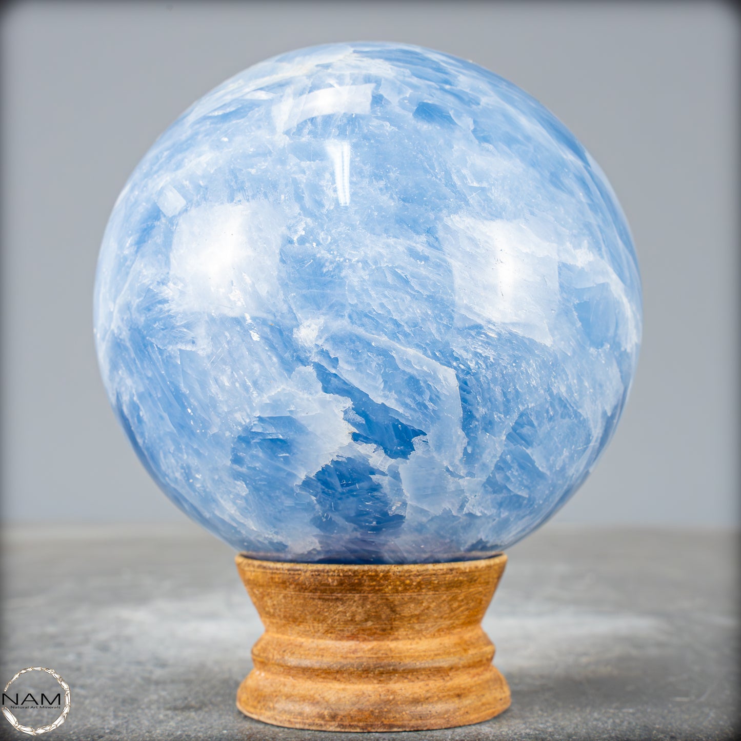 Natürliche Blaue Calcit-Kristall Kugel - 883,34g - 85mm