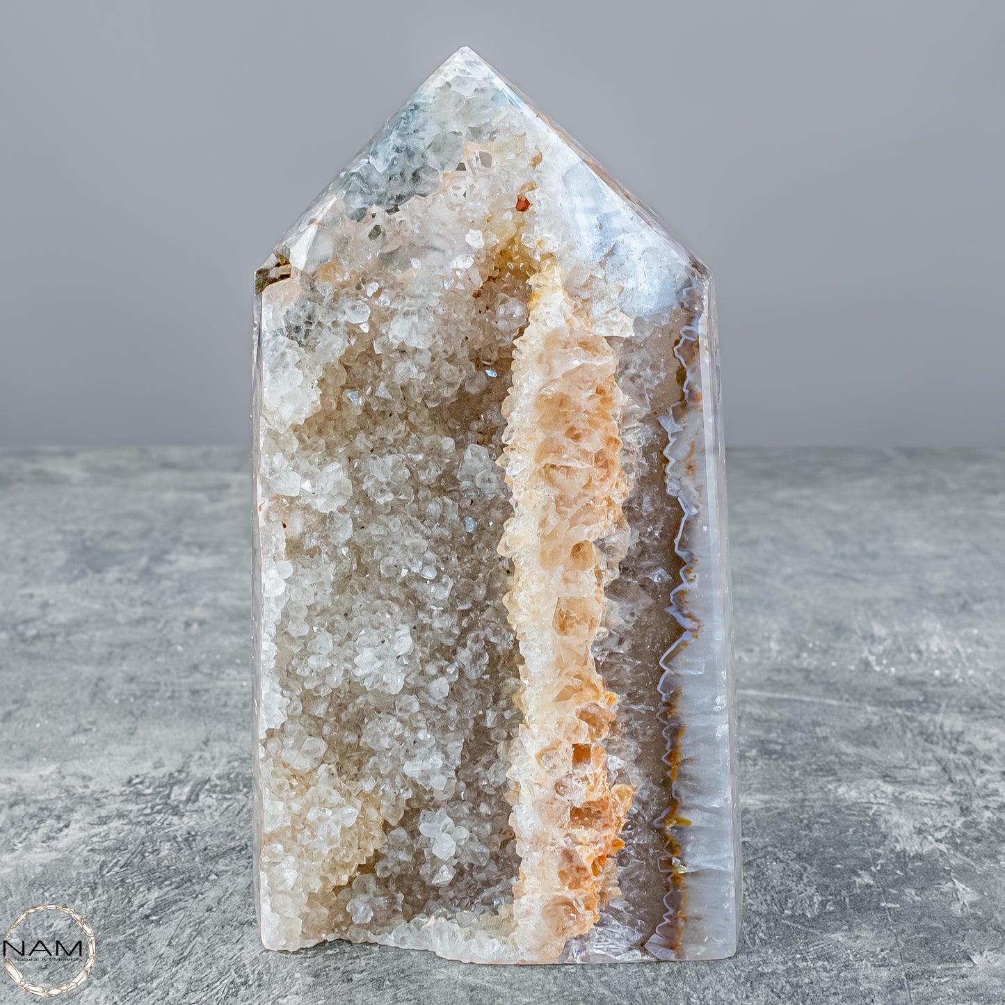 Achat Obelisk – Kraft, Klarheit und innere Stabilität 873,43g