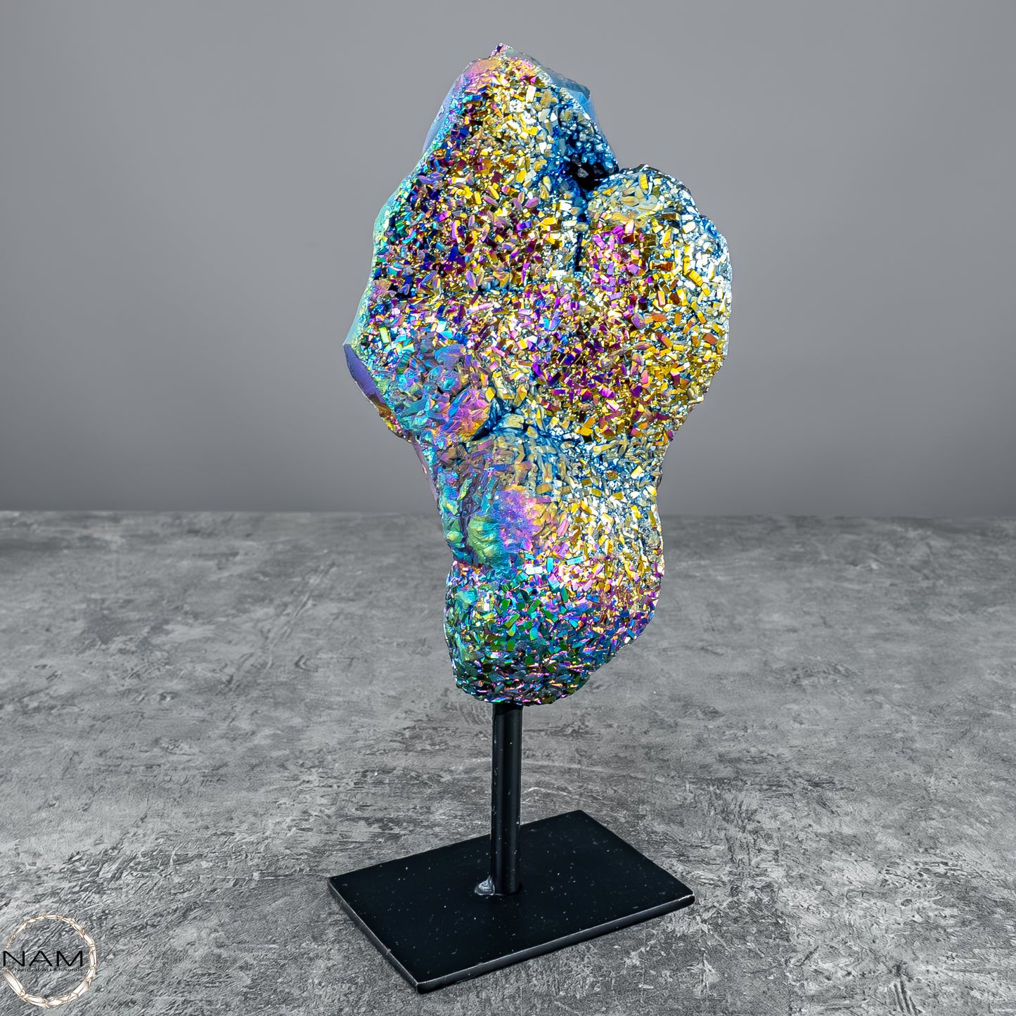 Kristall-Aura-Amethyst auf Ständer – 667,44g