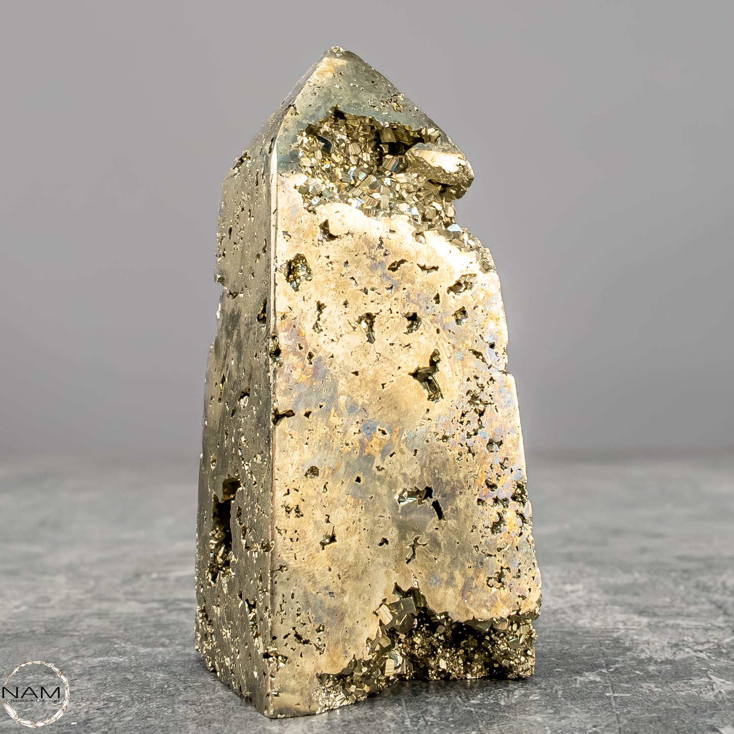 Natürlicher Pyrit-Kristall Obelisk – 236,55g