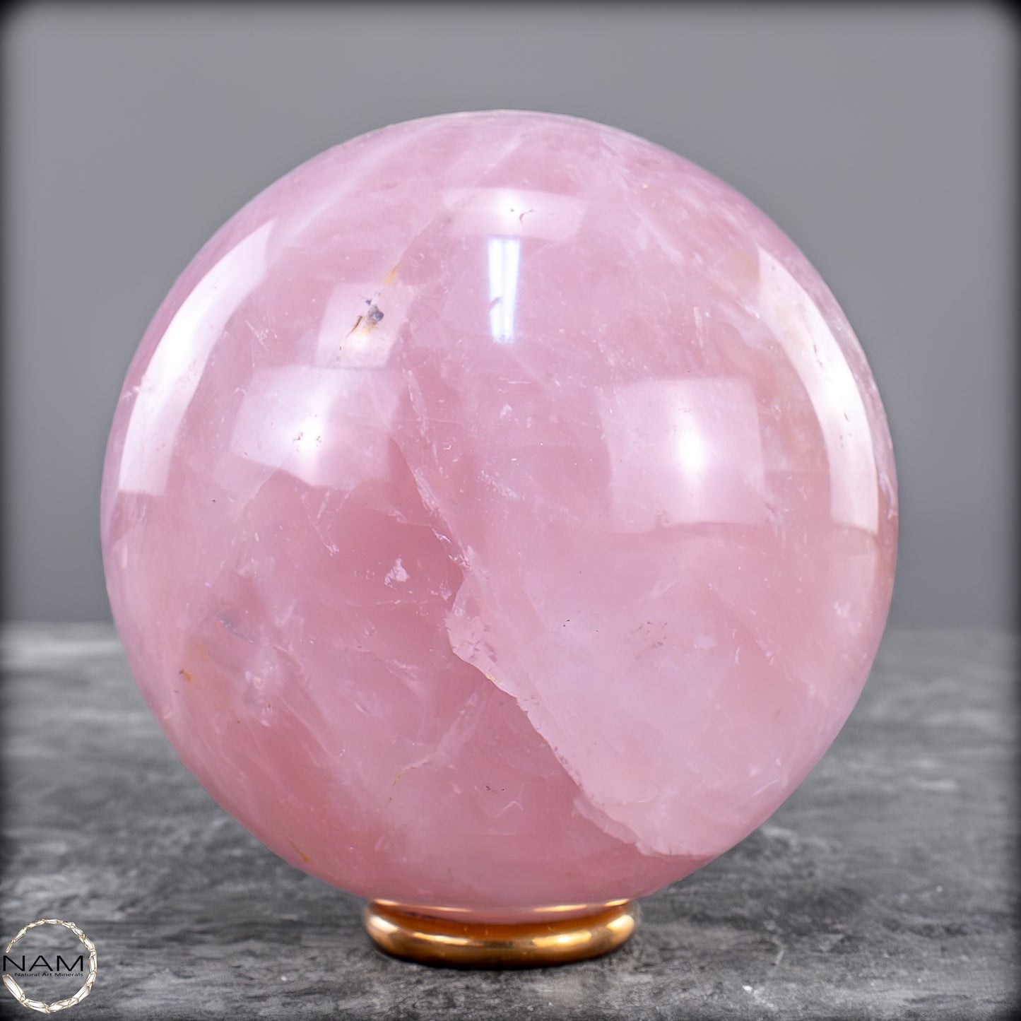 Natürliche Rosenquarz Kristall-Kugel aus Brasilien - 726,51 g