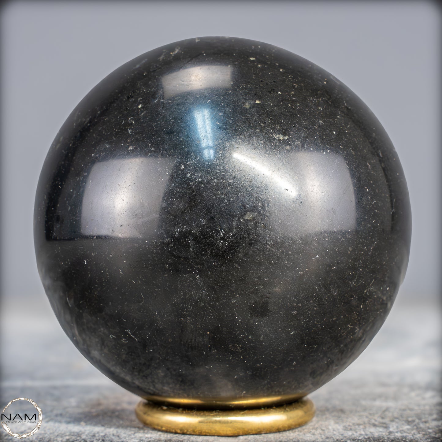 Schwarze Tourmalin-Kristall Kugel aus Brasilien - 899,05g - 83,5mm