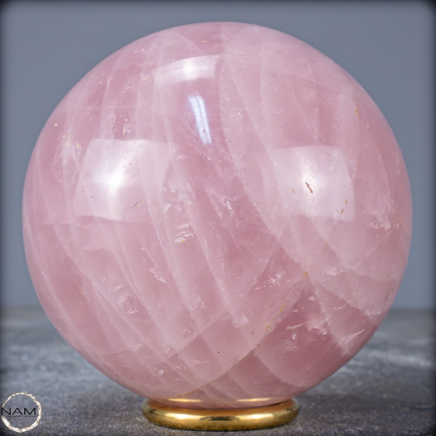 Natürliche Rosenquarz Kristall-Kugel aus Brasilien - 1339,48g - 103mm