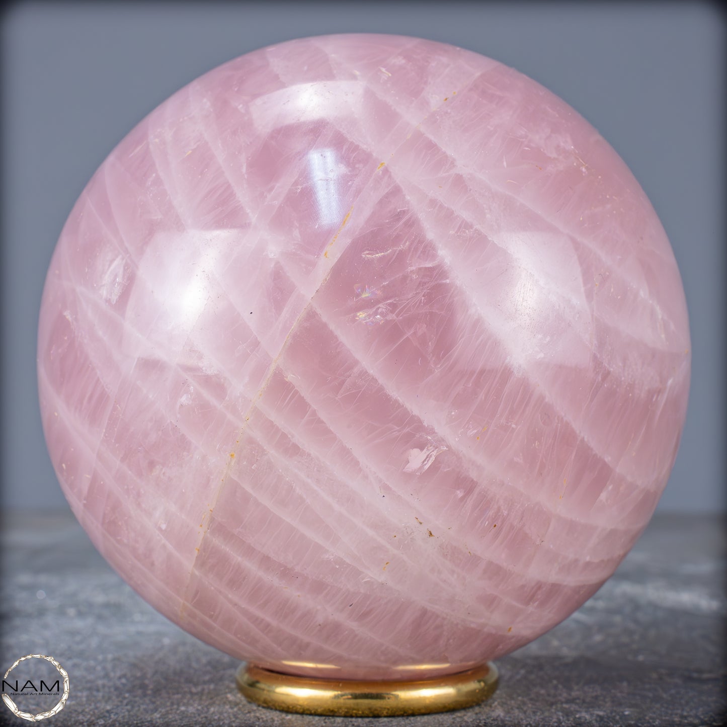 Natürliche Rosenquarz Kristall-Kugel aus Brasilien - 1339,48g - 103mm