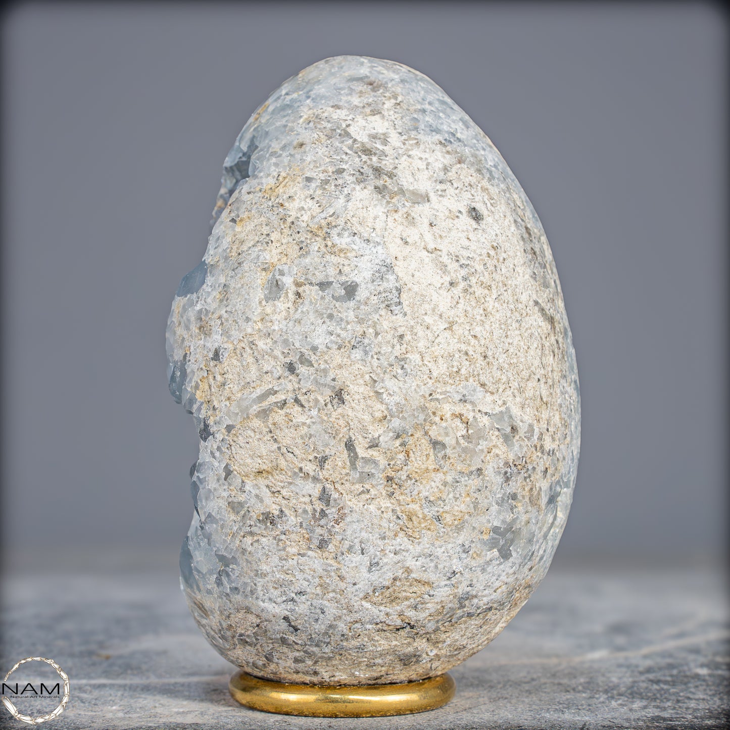 Natürliche Celestit Kristall-Druse als Ei - 1069,23g