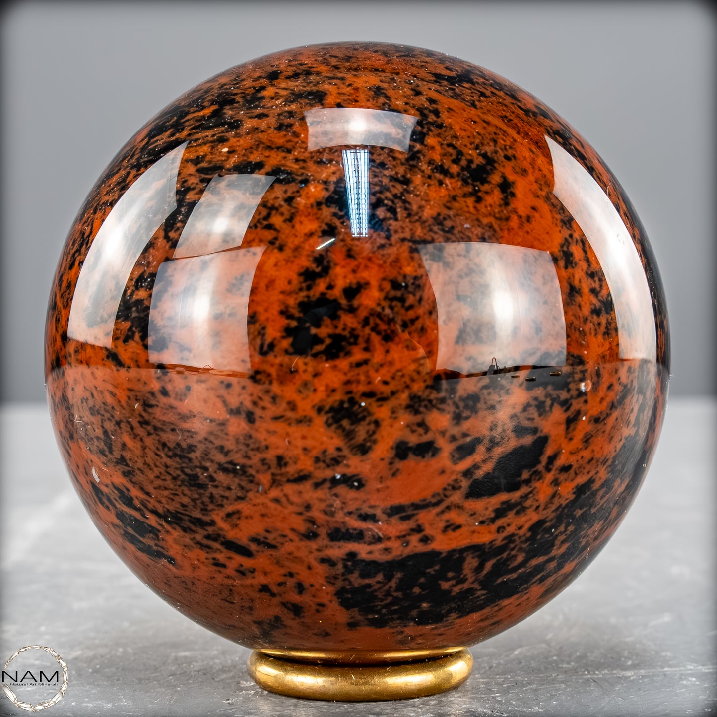 Natürliche Mahagoni-Obsidian Kristall-Kugel - 537,36 g