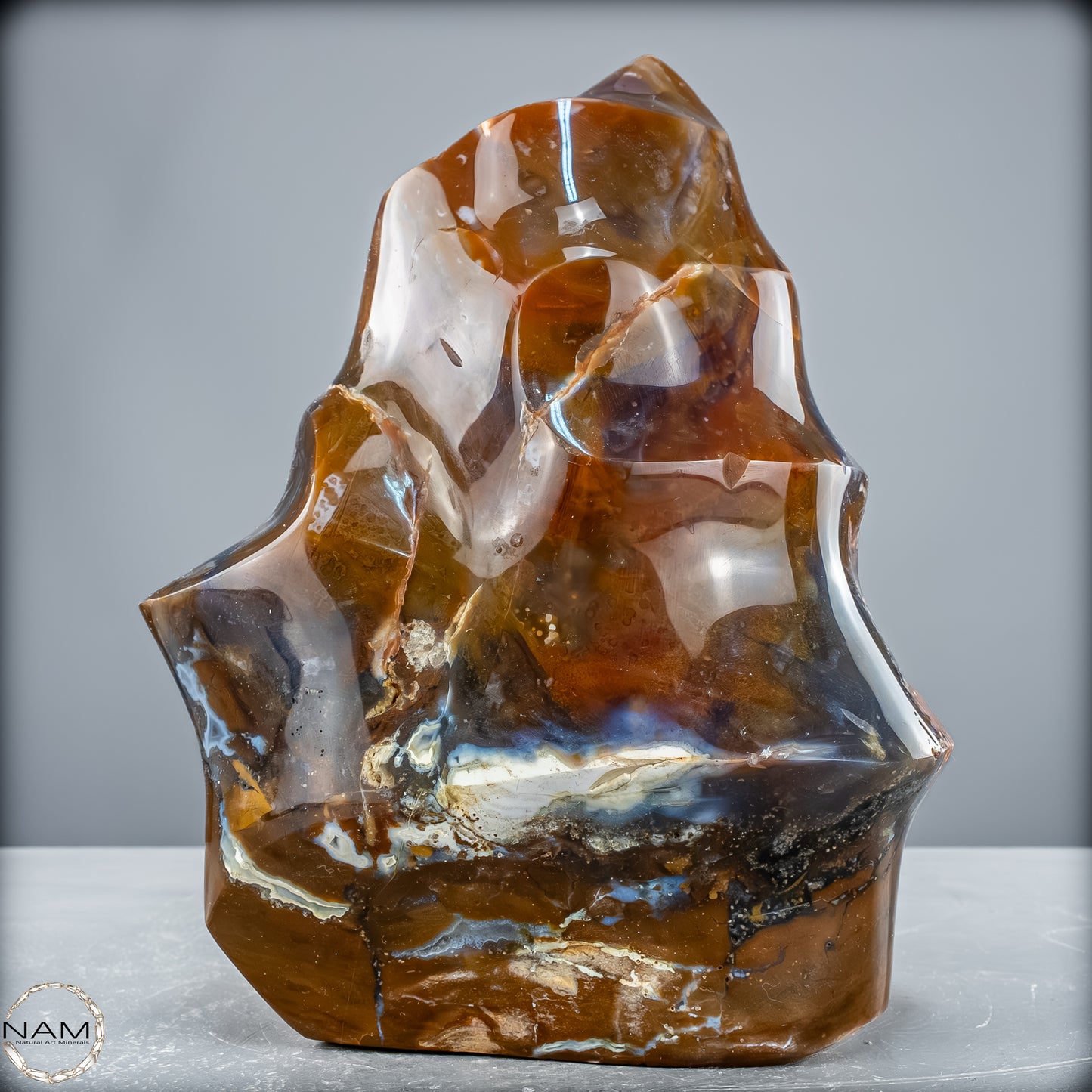 Sehr Große Natürliche Achat-Jaspis und Quarz Kristall-Flamme - 3595,48 g