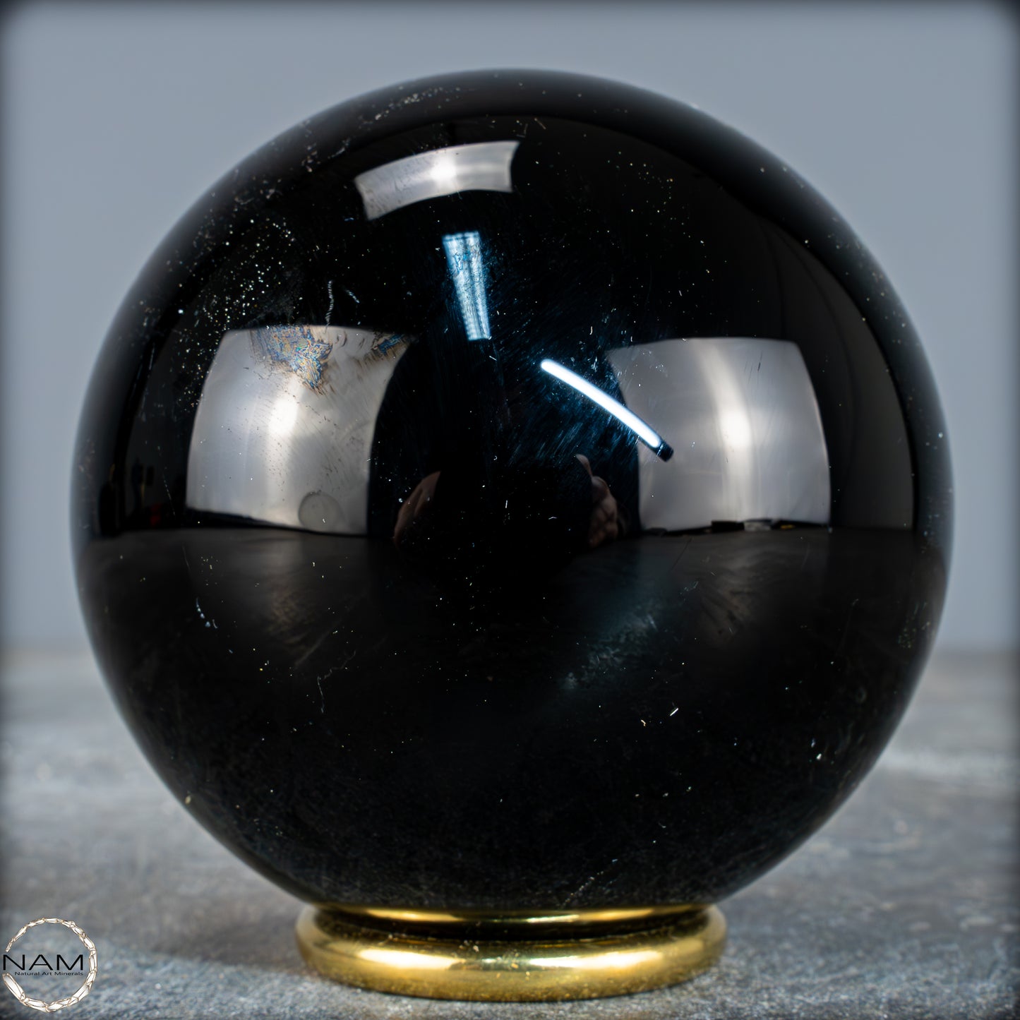 Natürliche Schwarze Obsidian Kristall-Kugel - 663,19g - 82mm