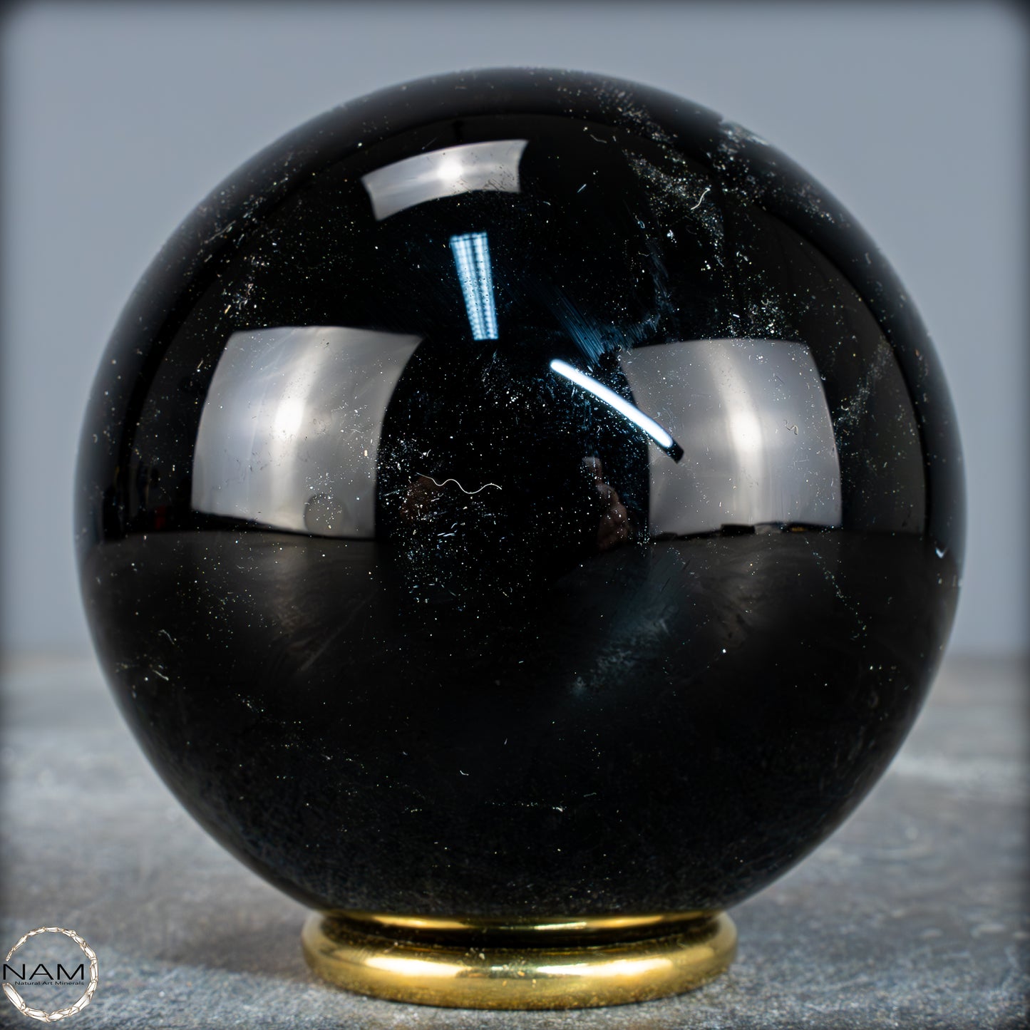 Natürliche Schwarze Obsidian Kristall-Kugel - 663,19g - 82mm