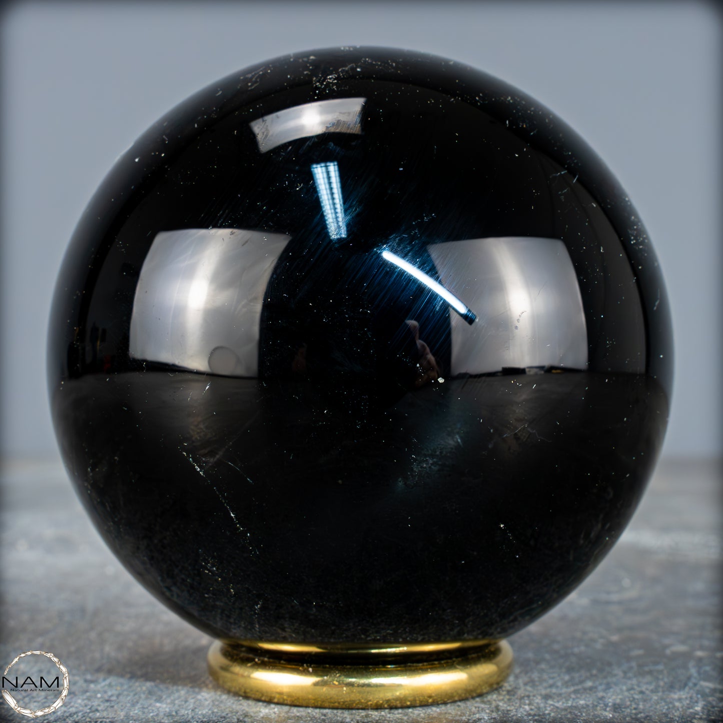 Natürliche Schwarze Obsidian Kristall-Kugel - 663,19g - 82mm
