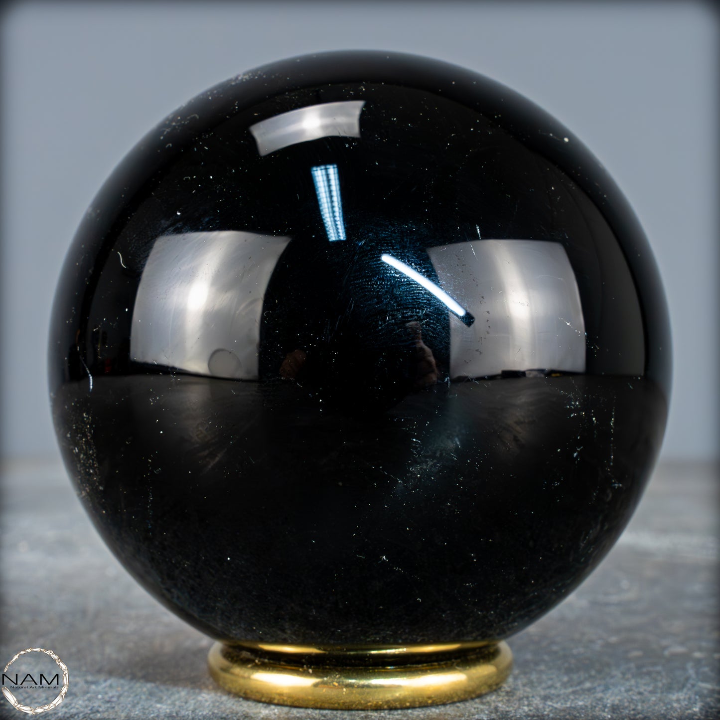 Natürliche Schwarze Obsidian Kristall-Kugel - 663,19g - 82mm