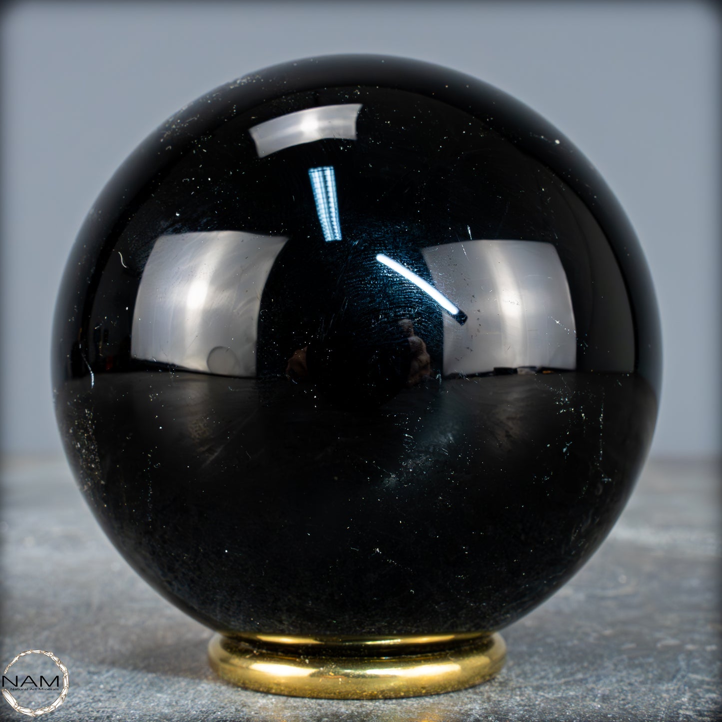 Natürliche Schwarze Obsidian Kristall-Kugel - 663,19g - 82mm