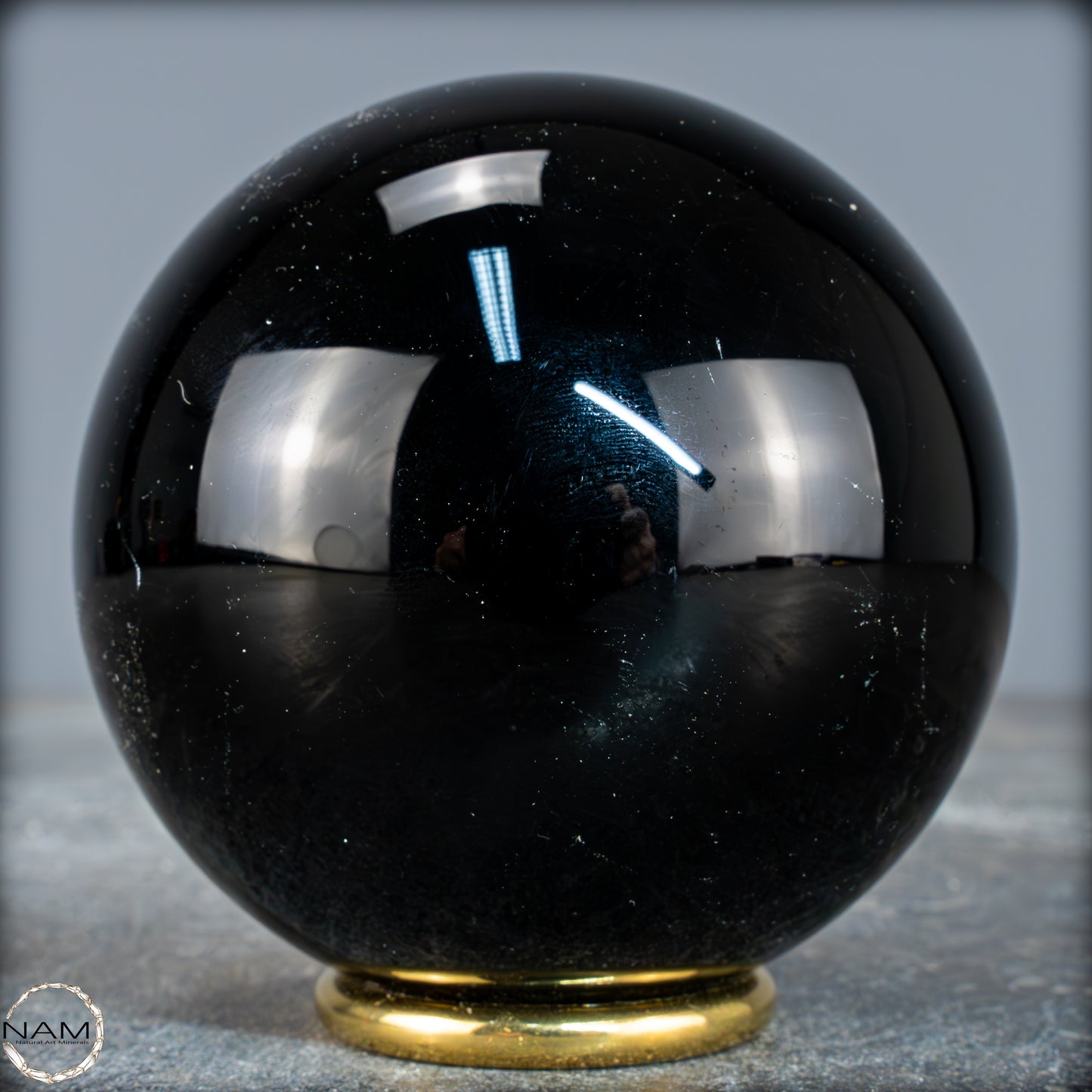 Natürliche Schwarze Obsidian Kristall-Kugel - 663,19g - 82mm