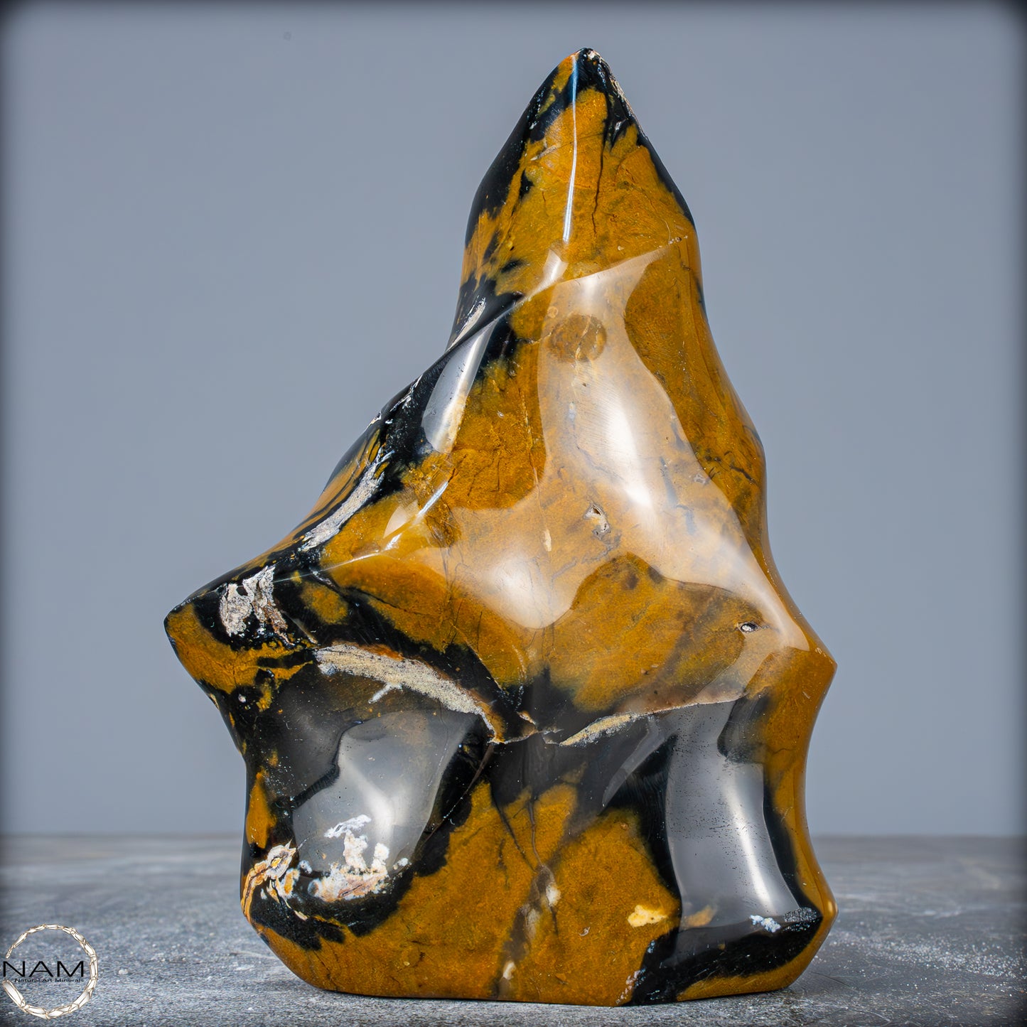 Natürliche Jaspis-Chalcedon Kristallflamme - 948,07g