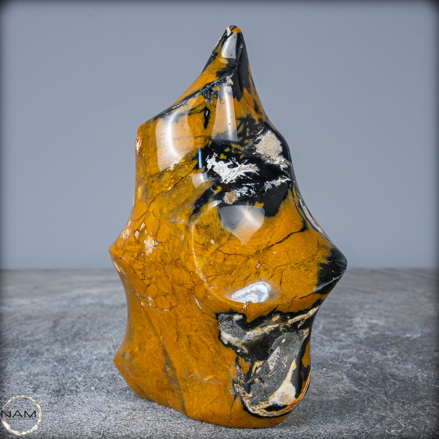 Natürliche Jaspis-Chalcedon Kristallflamme - 948,07g