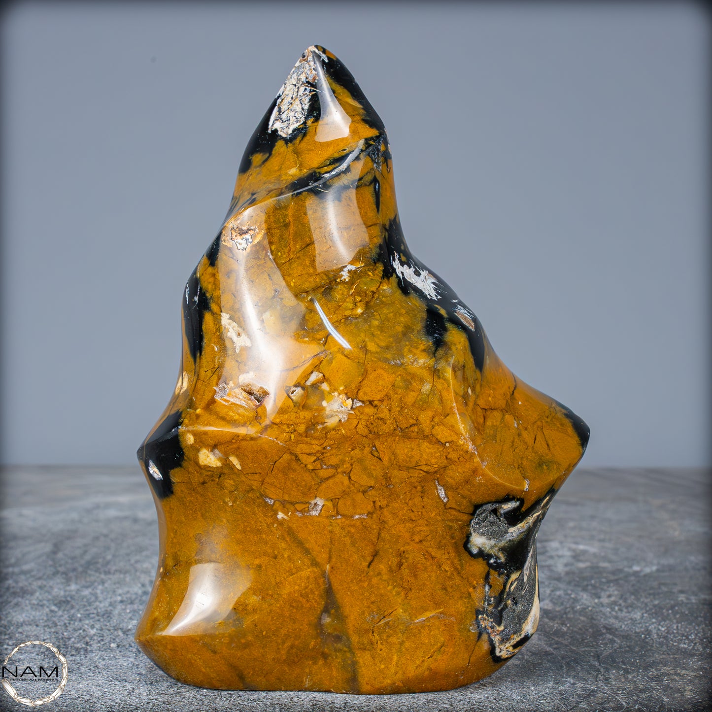 Natürliche Jaspis-Chalcedon Kristallflamme - 948,07g